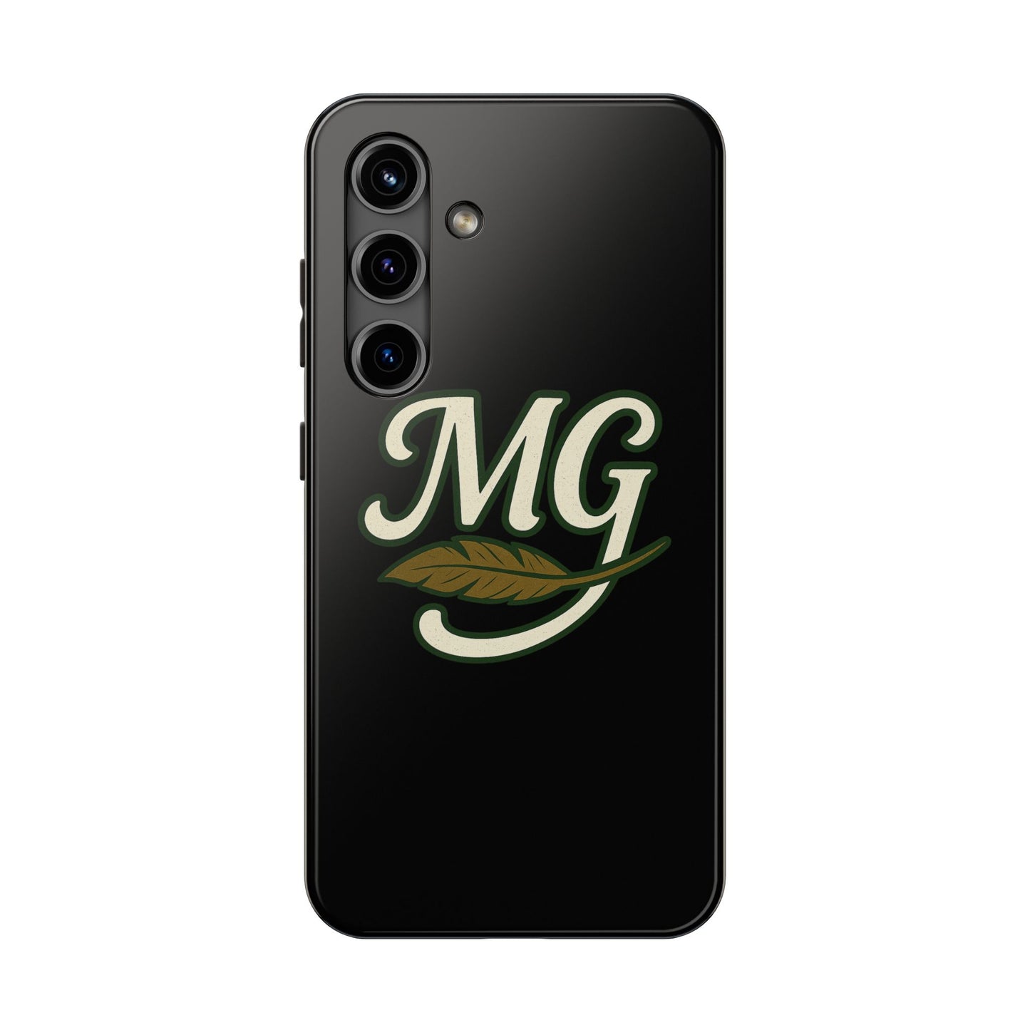 MG Leaf Light Logo Tough Phone Case — Protective Retro Monogram Phone Case
