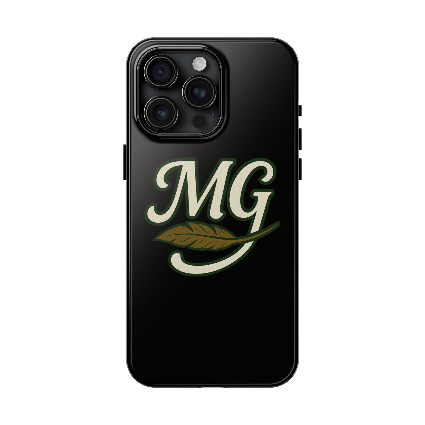MG Leaf Light Logo Tough Phone Case — Protective Retro Monogram Phone Case