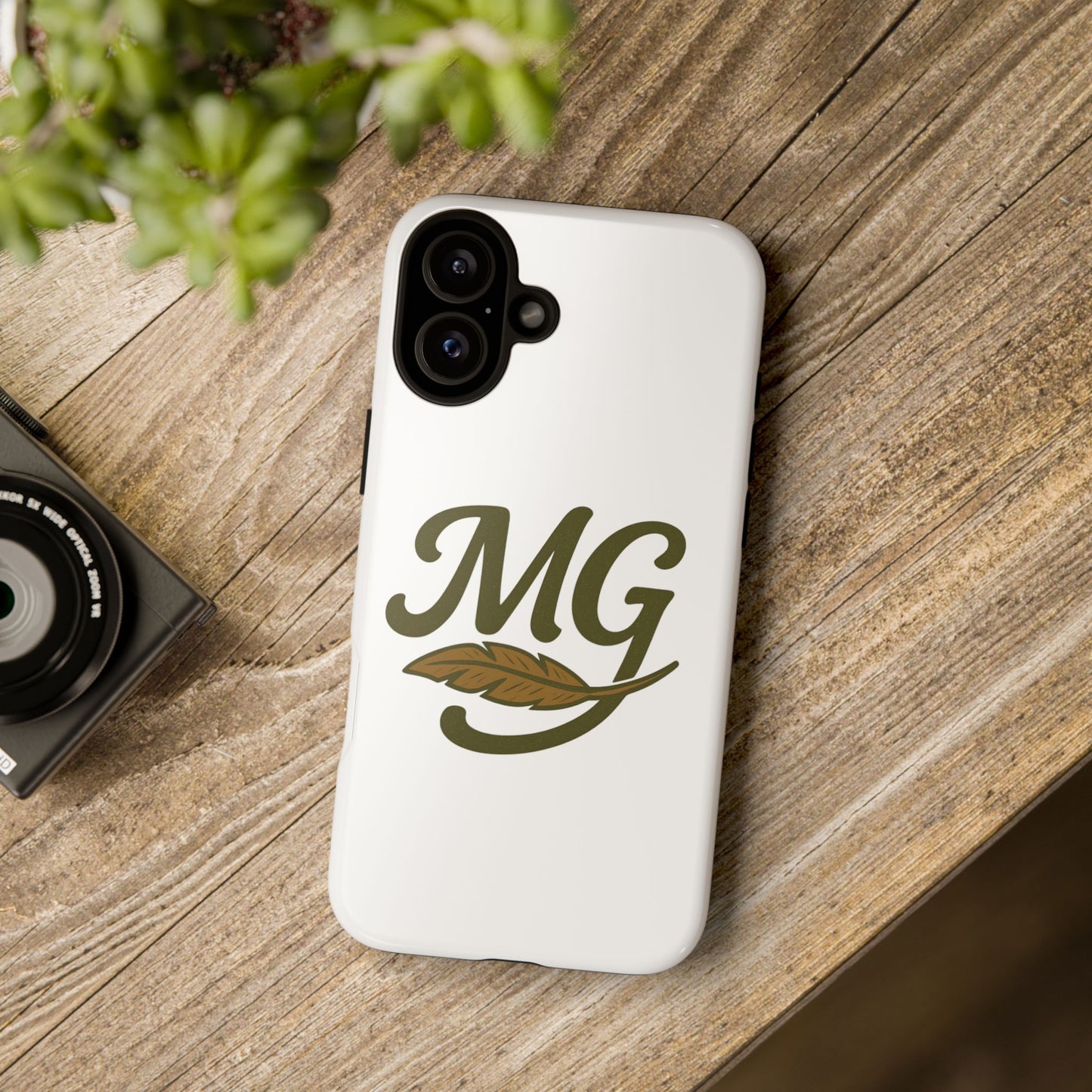 MG Leaf Tough Phone Case — Monogram Protective Phone Cover
