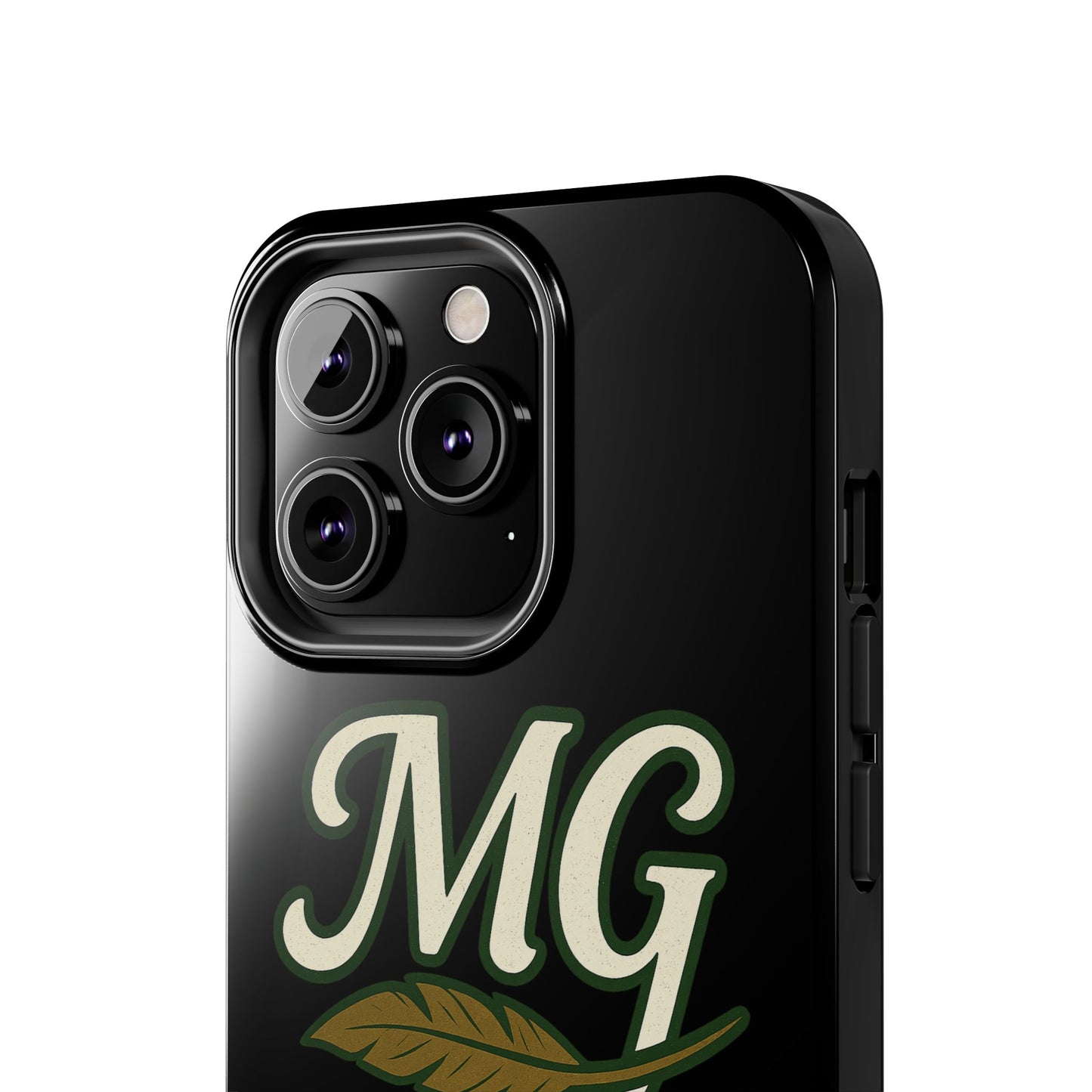 MG Leaf Light Logo Tough Phone Case — Protective Retro Monogram Phone Case