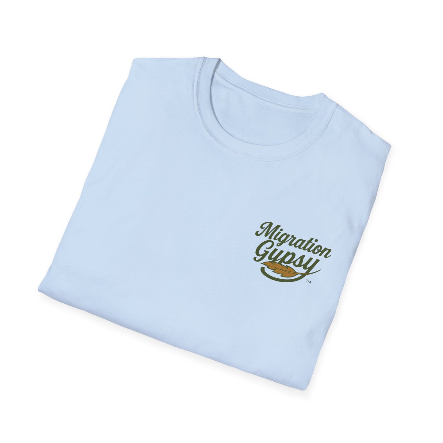 Backside MG Logo Tee with Feather Graphic
