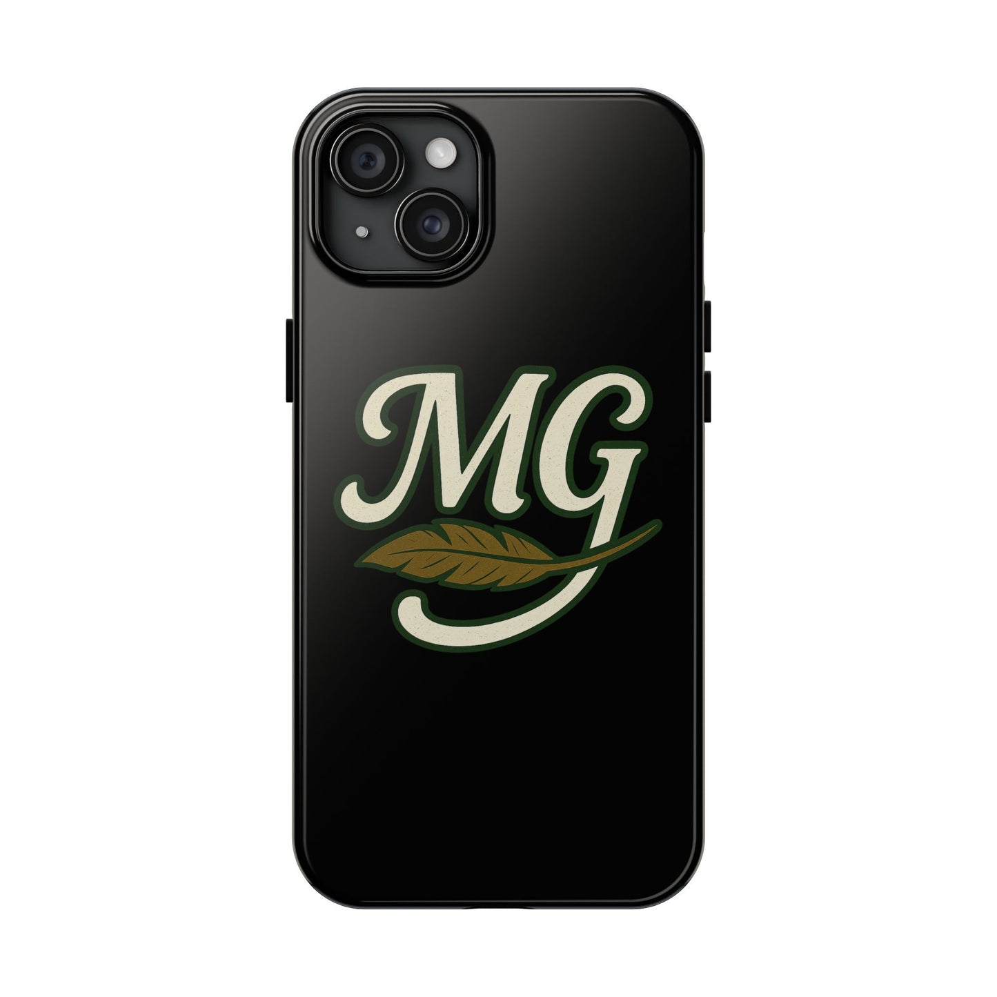 MG Leaf Light Logo Tough Phone Case — Protective Retro Monogram Phone Case