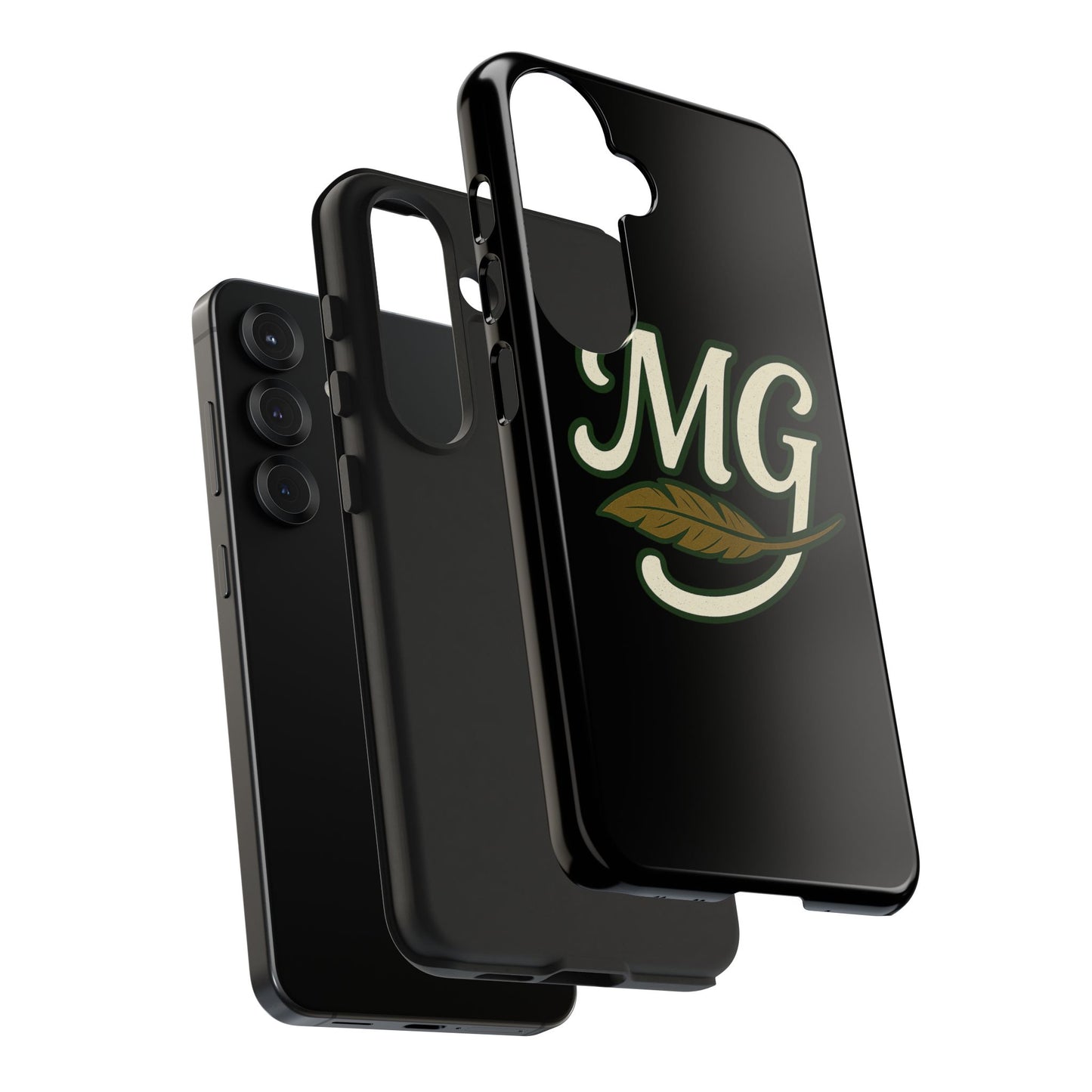 MG Leaf Light Logo Tough Phone Case — Protective Retro Monogram Phone Case
