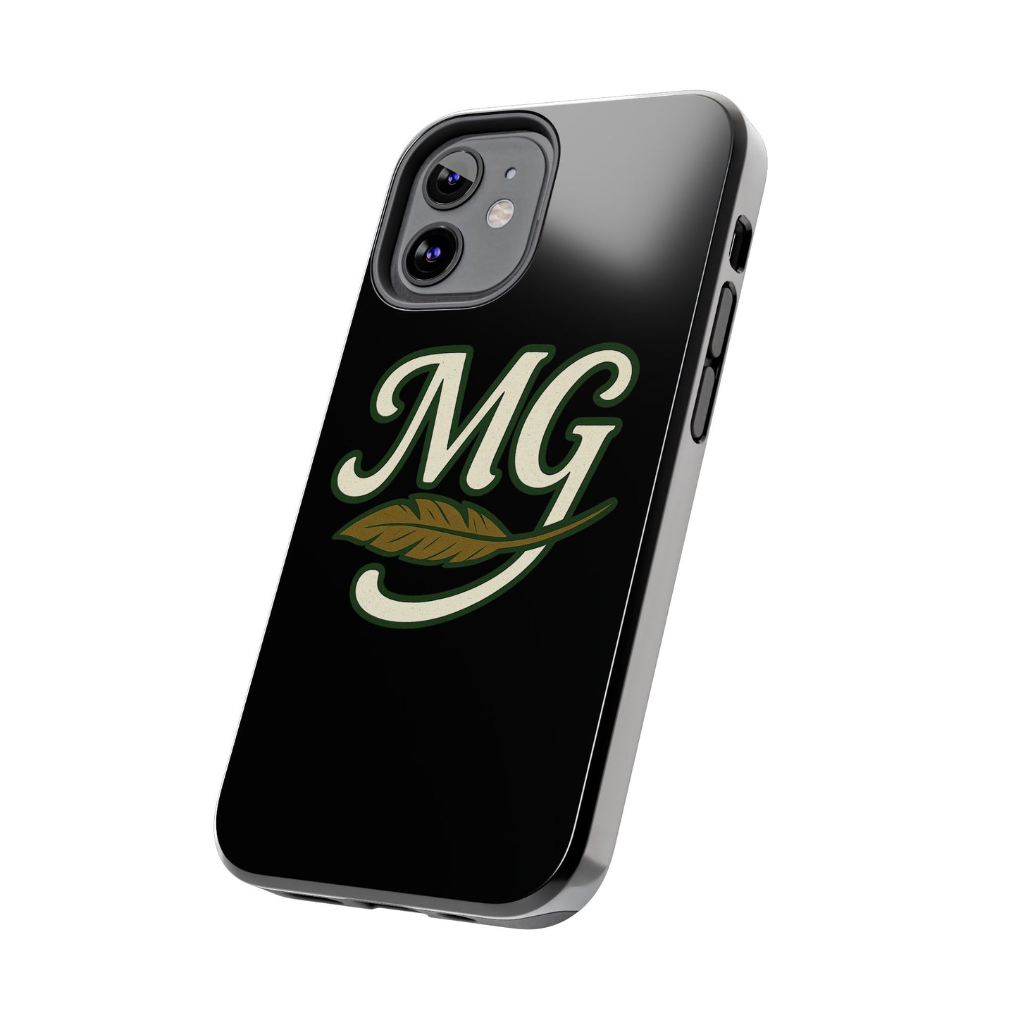 MG Leaf Light Logo Tough Phone Case — Protective Retro Monogram Phone Case