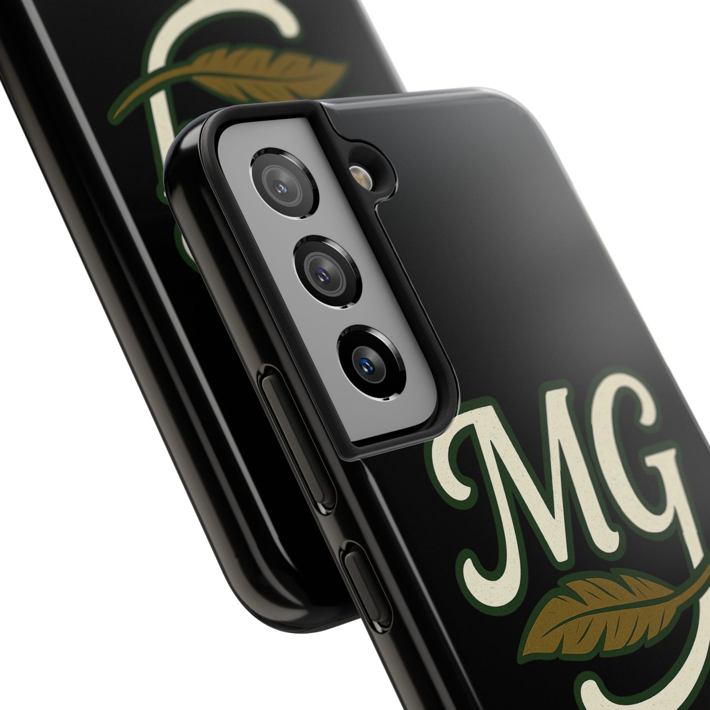 MG Leaf Light Logo Tough Phone Case — Protective Retro Monogram Phone Case