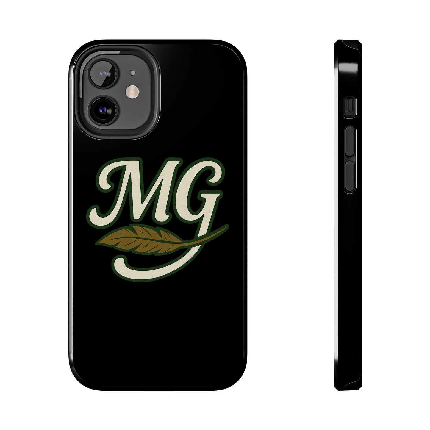 MG Leaf Light Logo Tough Phone Case — Protective Retro Monogram Phone Case