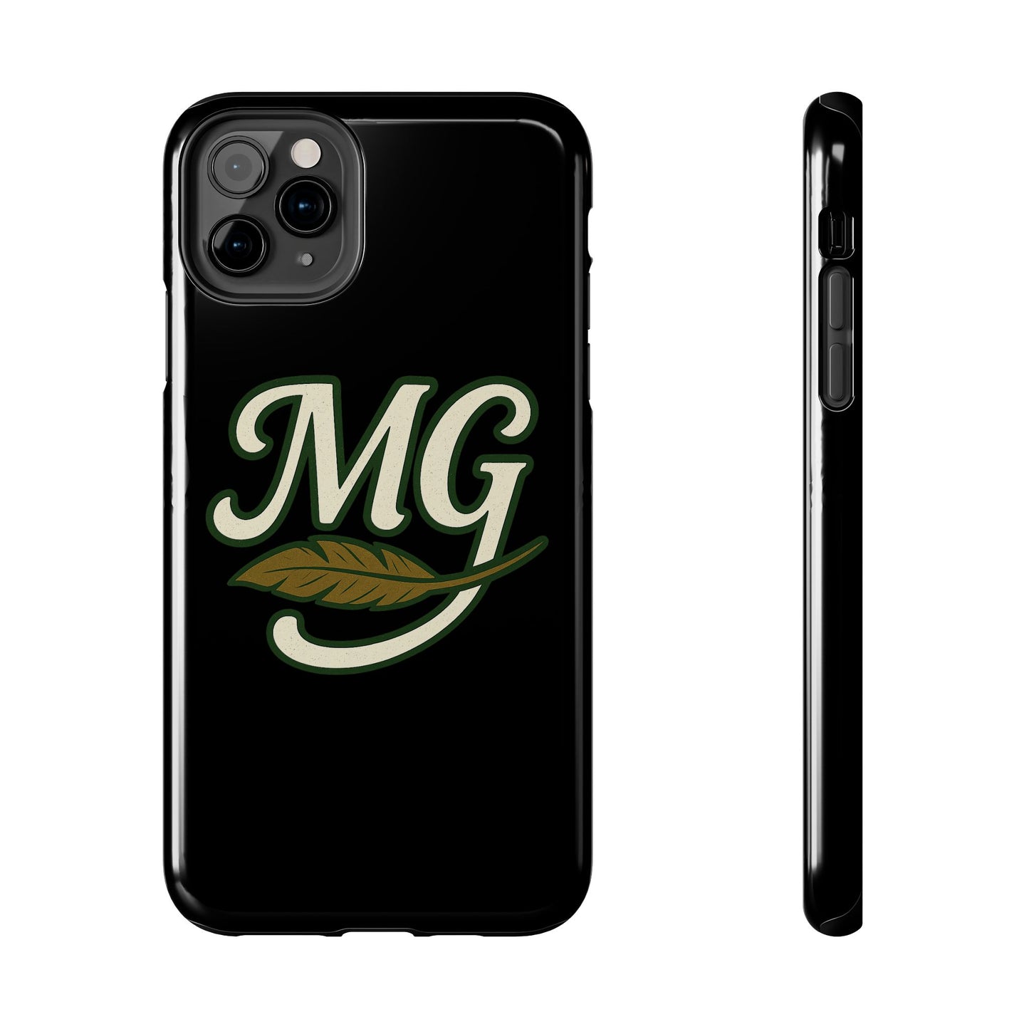 MG Leaf Light Logo Tough Phone Case — Protective Retro Monogram Phone Case