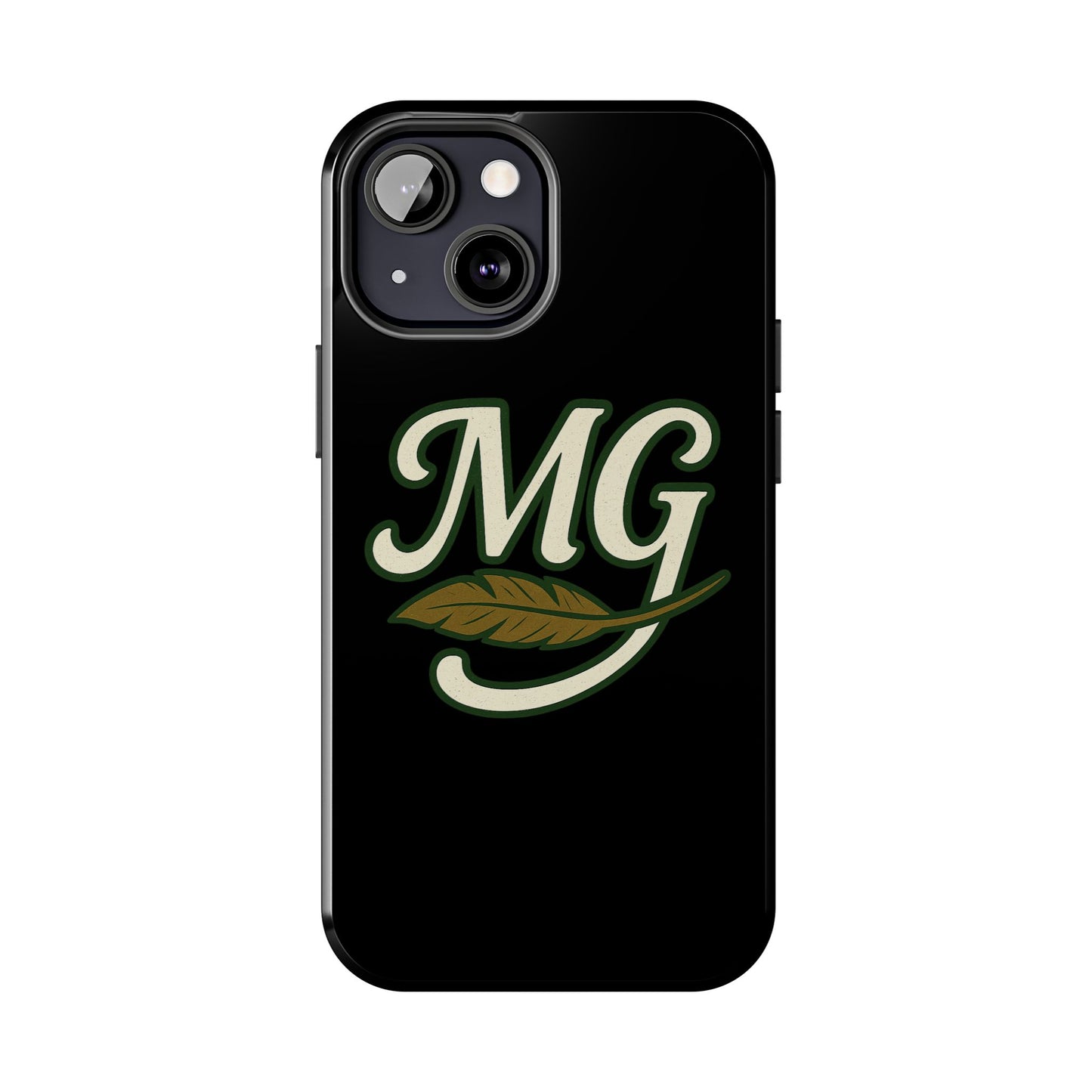 MG Leaf Light Logo Tough Phone Case — Protective Retro Monogram Phone Case