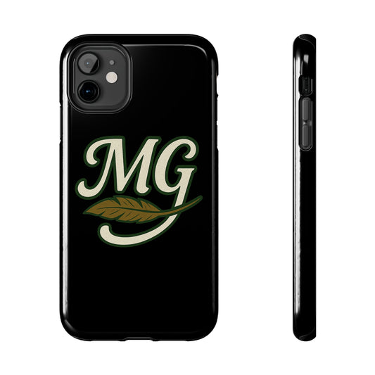 MG Leaf Light Logo Tough Phone Case — Protective Retro Monogram Phone Case