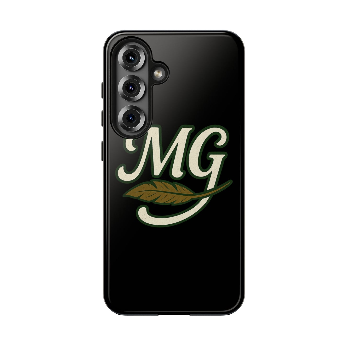 MG Leaf Light Logo Tough Phone Case — Protective Retro Monogram Phone Case