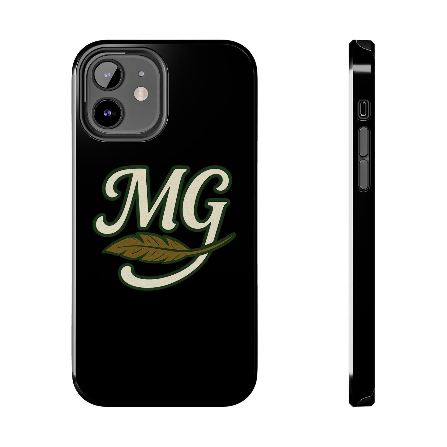 MG Leaf Light Logo Tough Phone Case — Protective Retro Monogram Phone Case