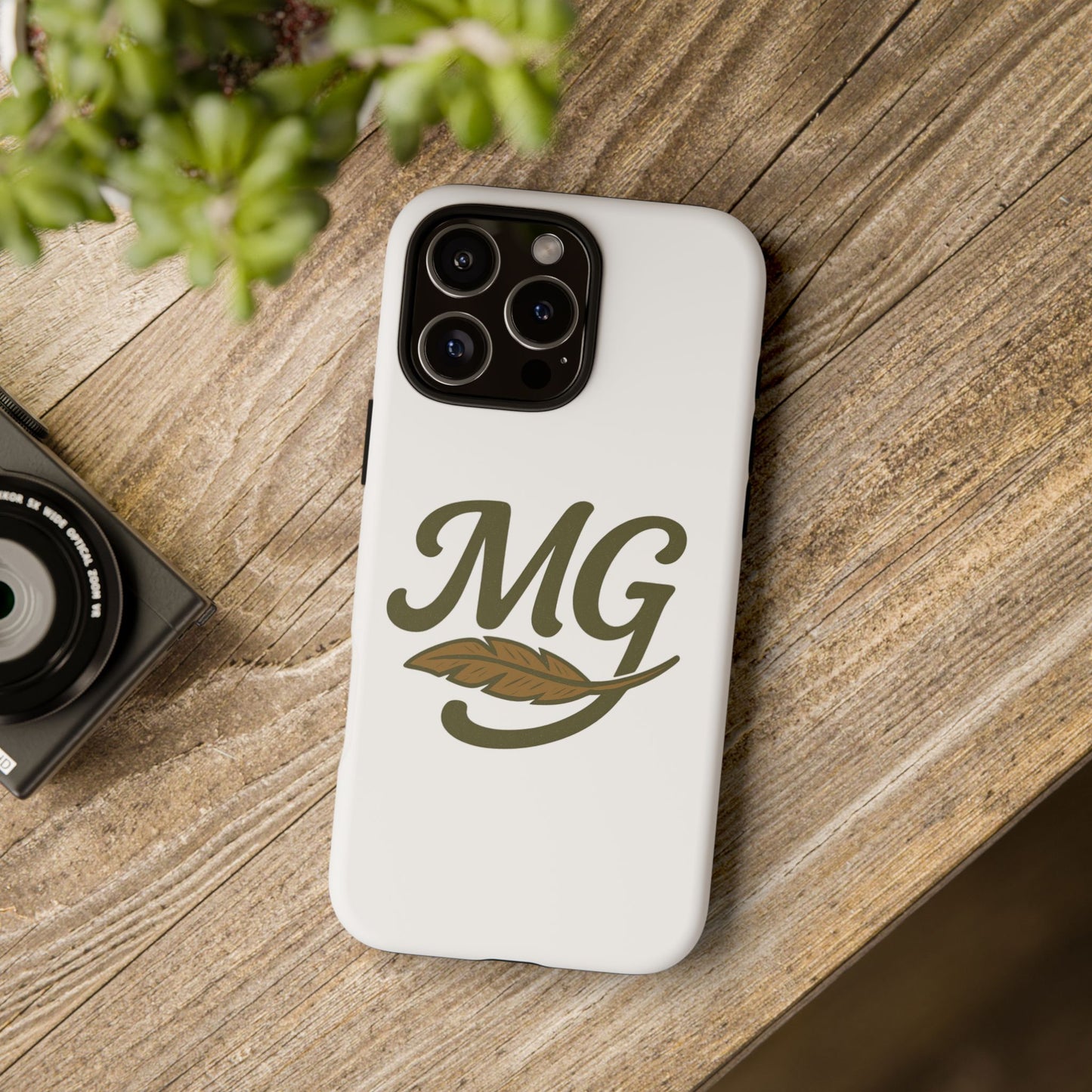 MG Leaf Tough Phone Case — Monogram Protective Phone Cover