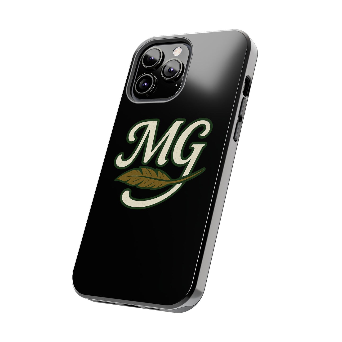 MG Leaf Light Logo Tough Phone Case — Protective Retro Monogram Phone Case