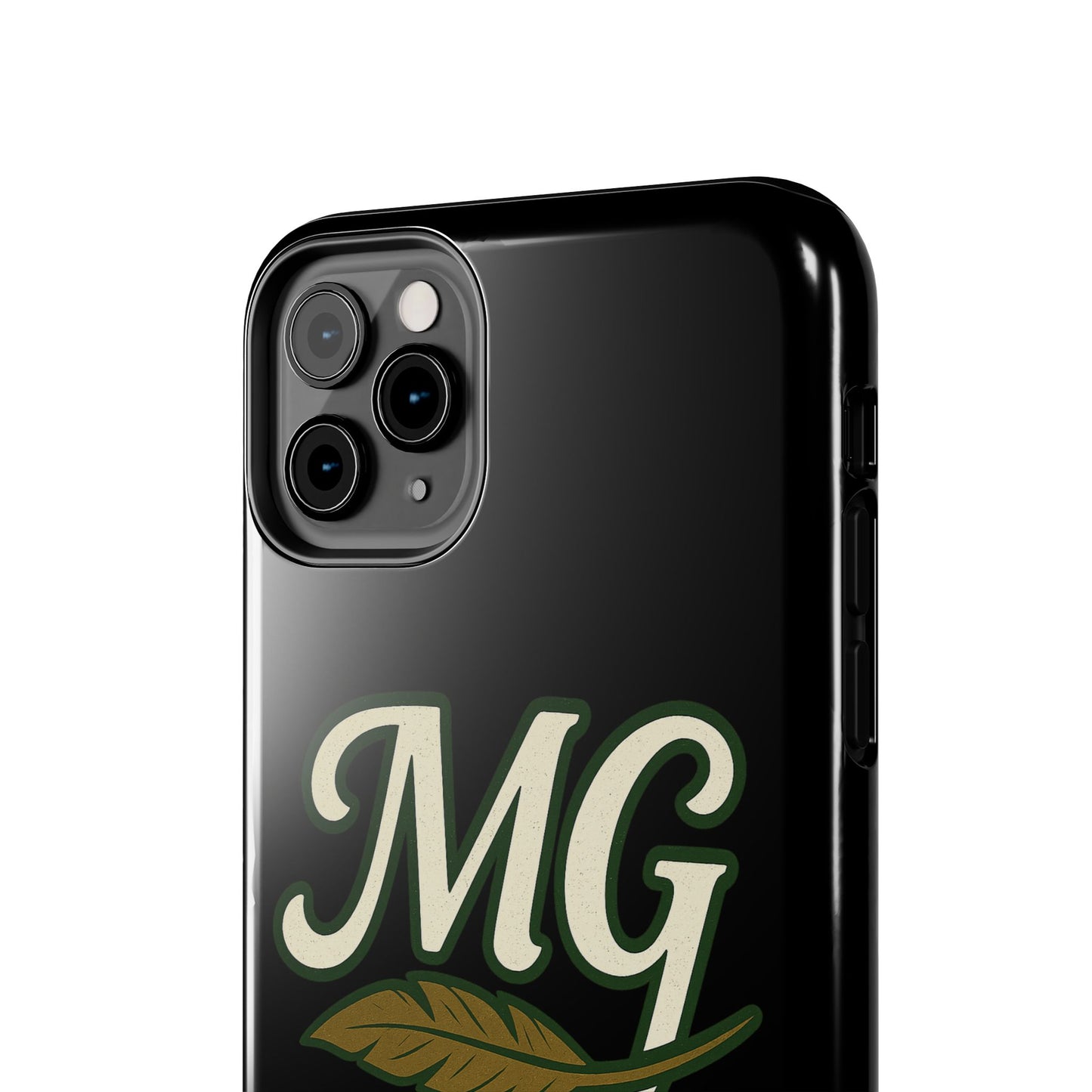 MG Leaf Light Logo Tough Phone Case — Protective Retro Monogram Phone Case
