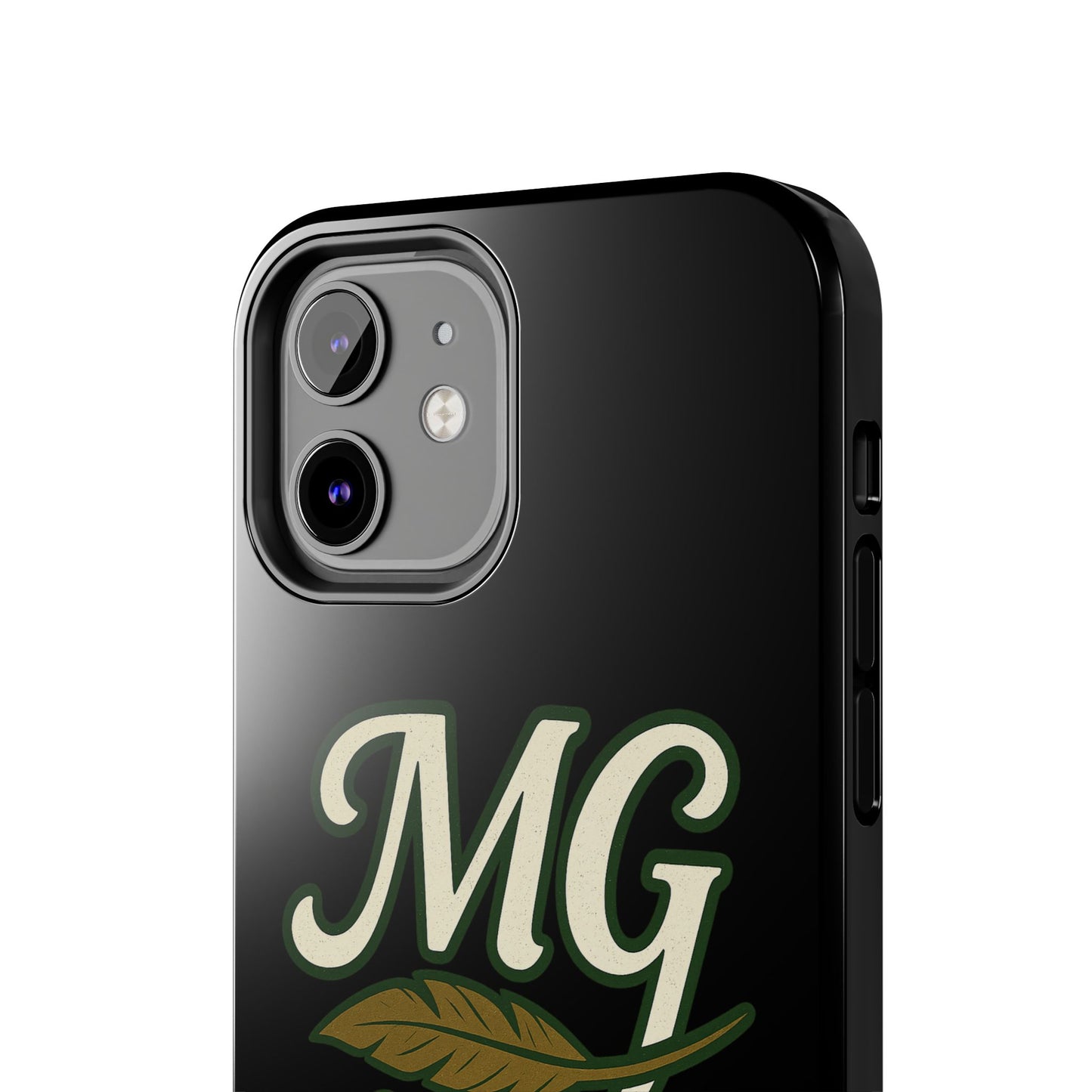 MG Leaf Light Logo Tough Phone Case — Protective Retro Monogram Phone Case