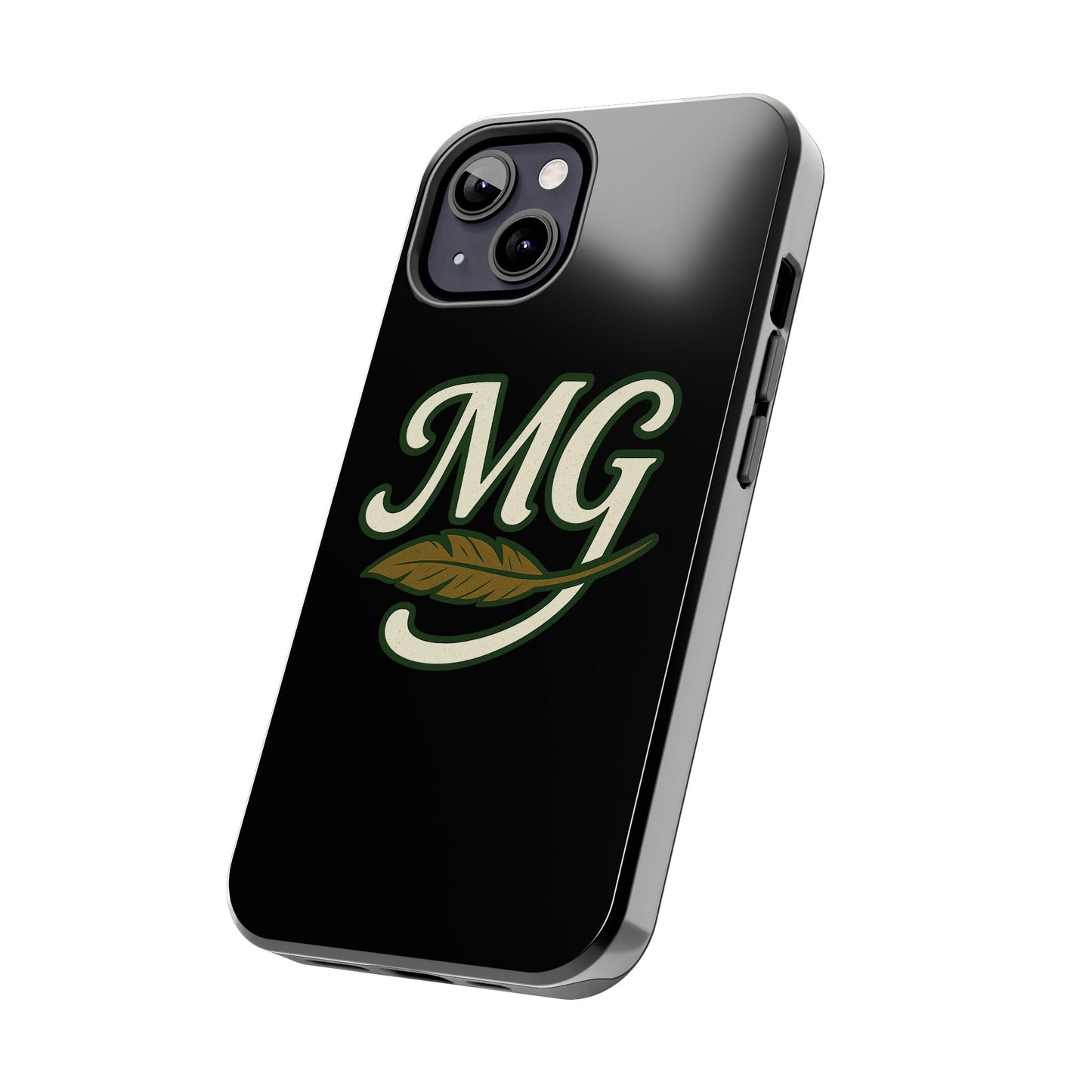 MG Leaf Light Logo Tough Phone Case — Protective Retro Monogram Phone Case
