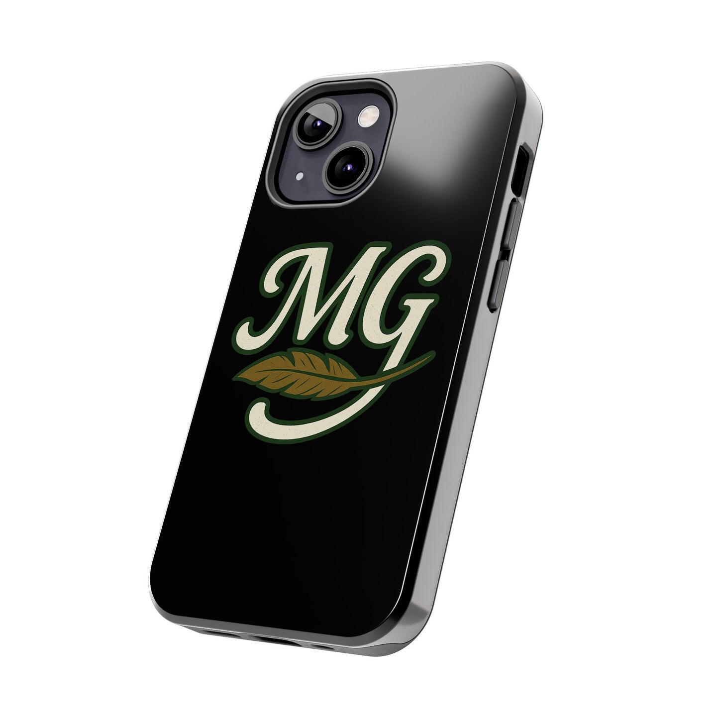 MG Leaf Light Logo Tough Phone Case — Protective Retro Monogram Phone Case