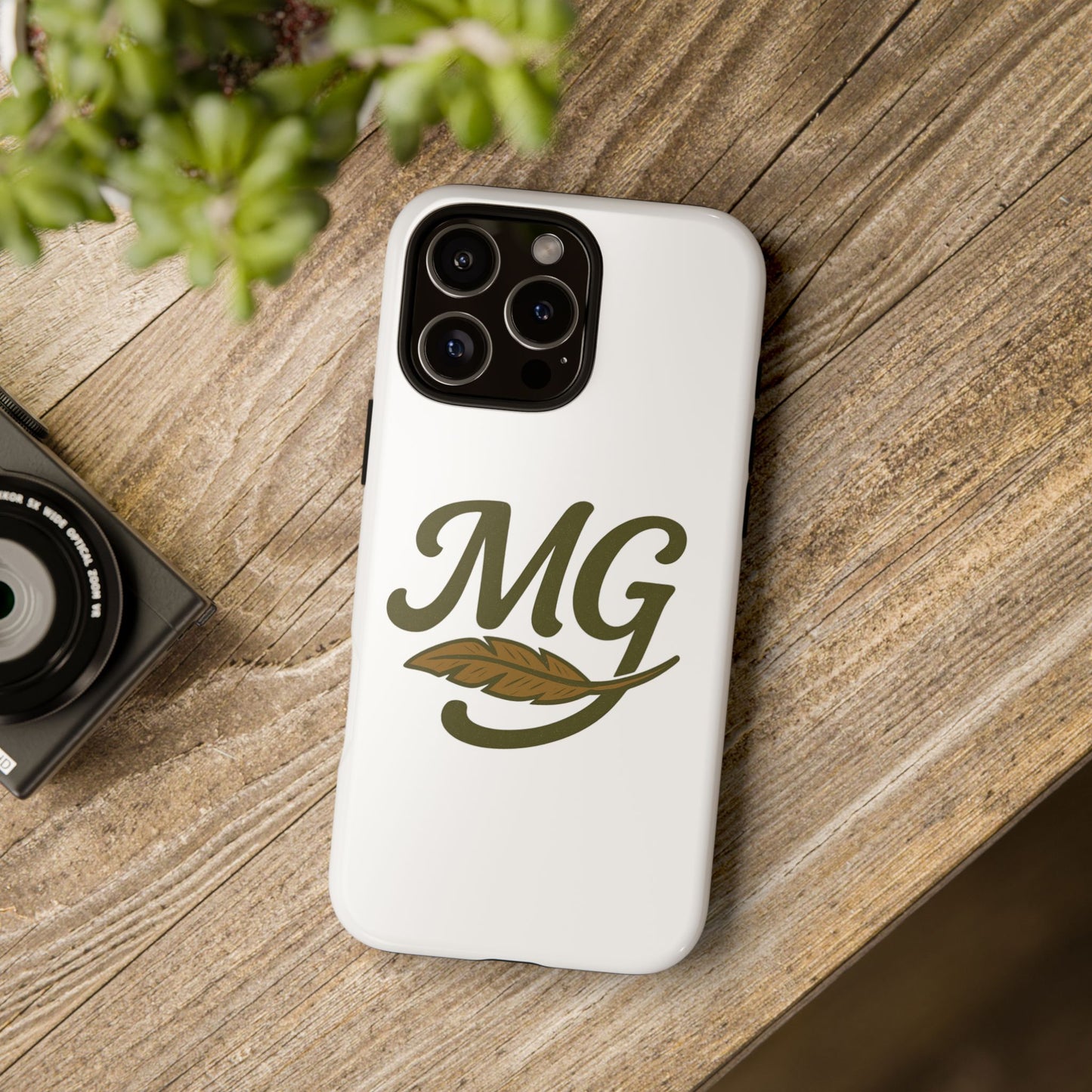 MG Leaf Tough Phone Case — Monogram Protective Phone Cover