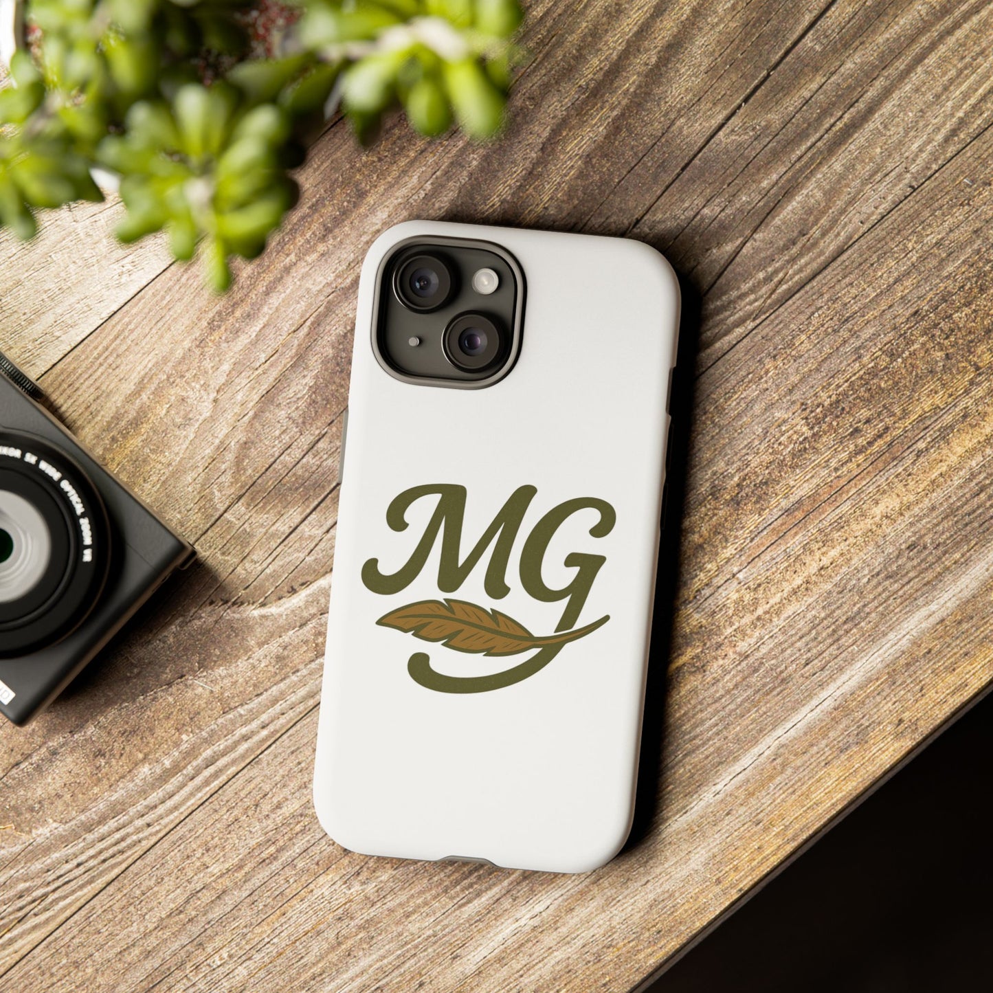 MG Leaf Tough Phone Case — Monogram Protective Phone Cover