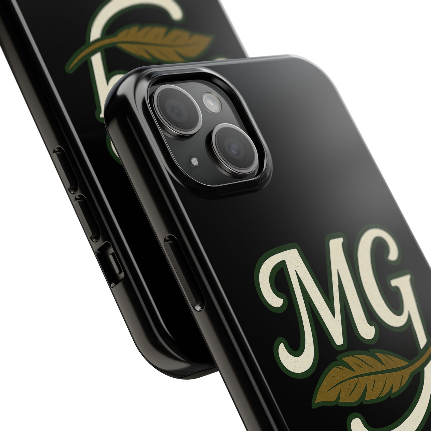 MG Leaf Light Logo Tough Phone Case — Protective Retro Monogram Phone Case