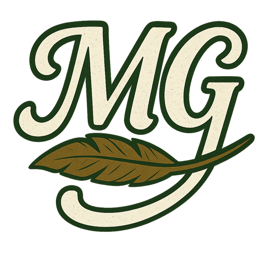 Backside MG Logo Tee with Feather Graphic