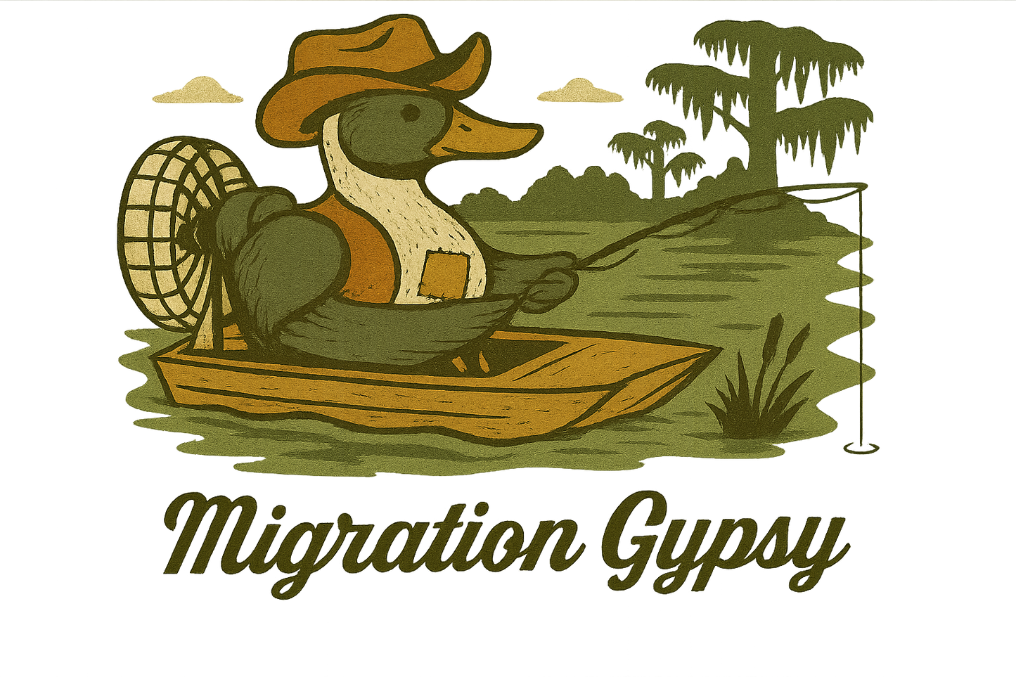 Pintail Marsh Fishing Unisex Heavy Cotton Tee