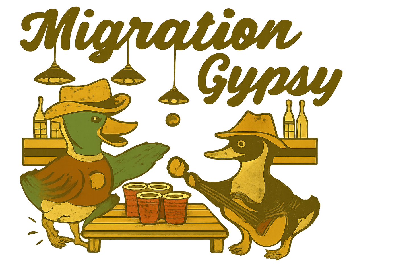Moisture Wicking Migration Migration Gypsy Beer Pong Tee