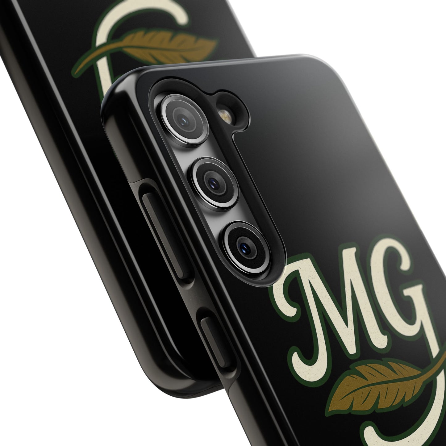 MG Leaf Light Logo Tough Phone Case — Protective Retro Monogram Phone Case