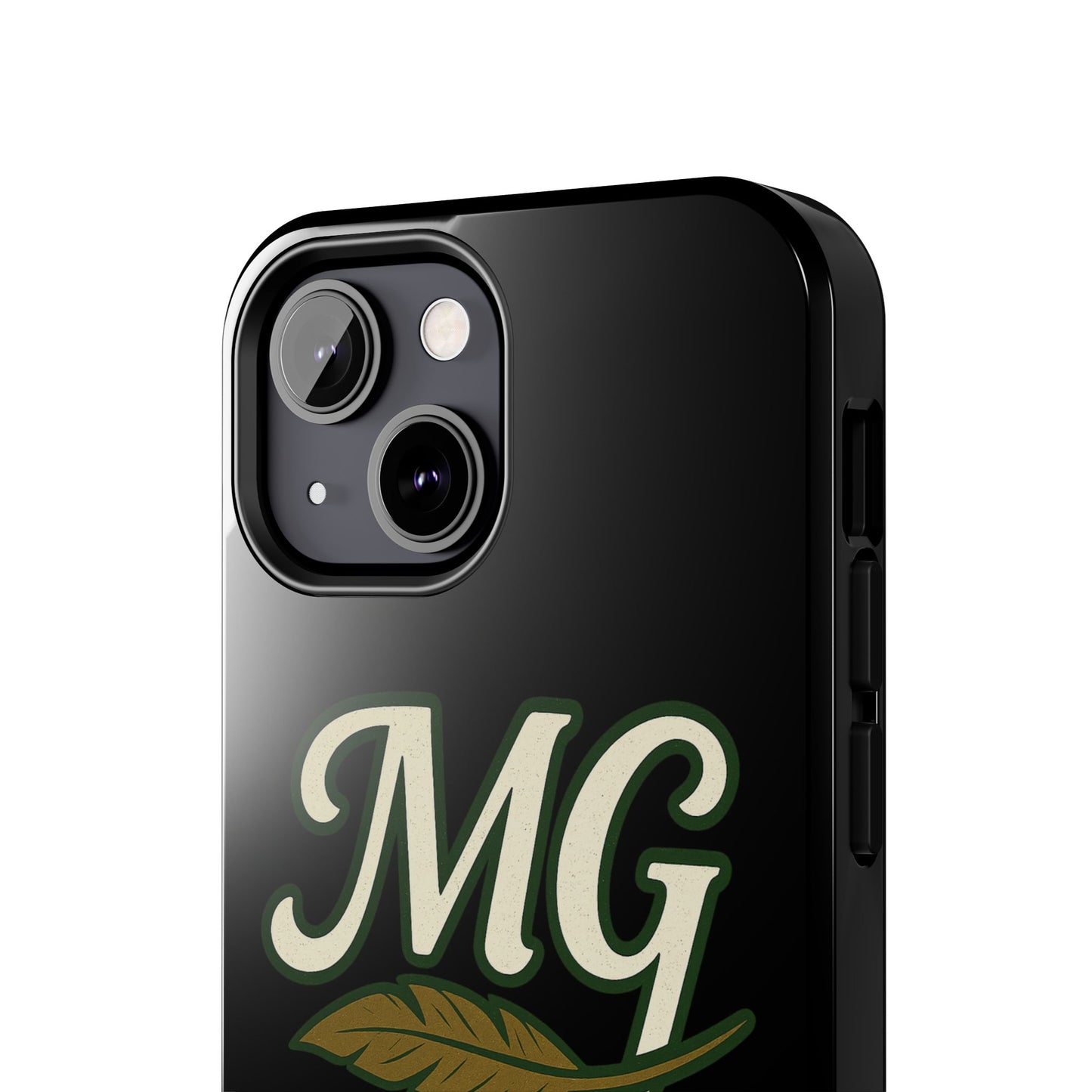 MG Leaf Light Logo Tough Phone Case — Protective Retro Monogram Phone Case