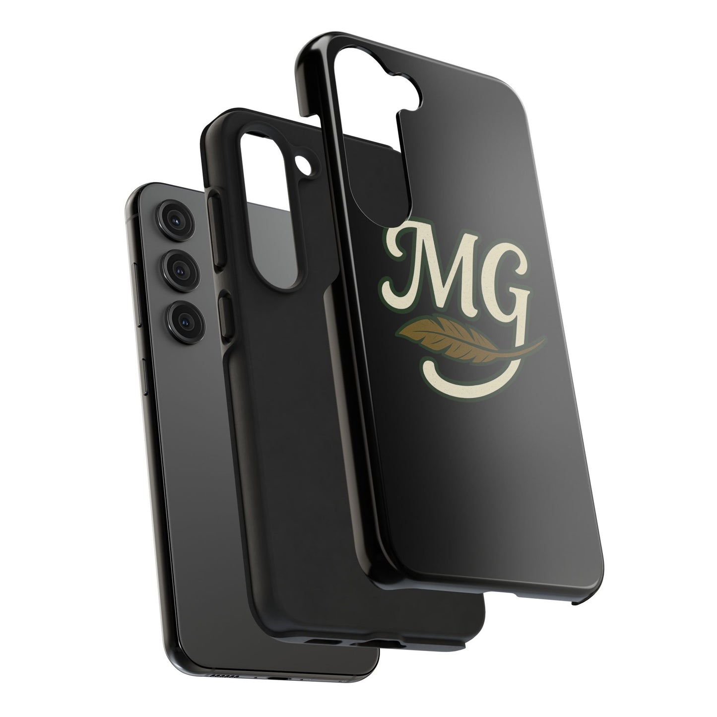 MG Leaf Light Logo Tough Phone Case — Protective Retro Monogram Phone Case