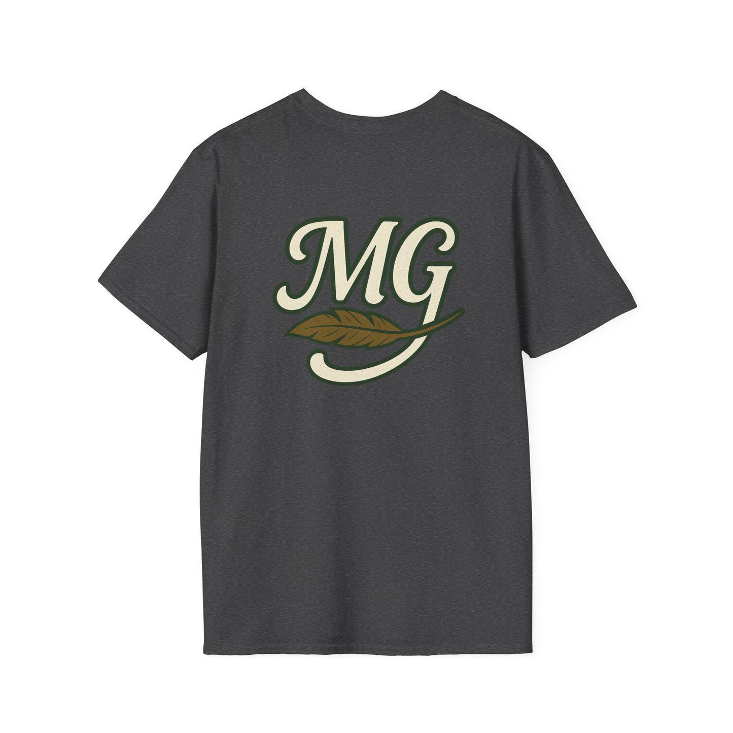 Backside MG Logo Tee with Feather Graphic