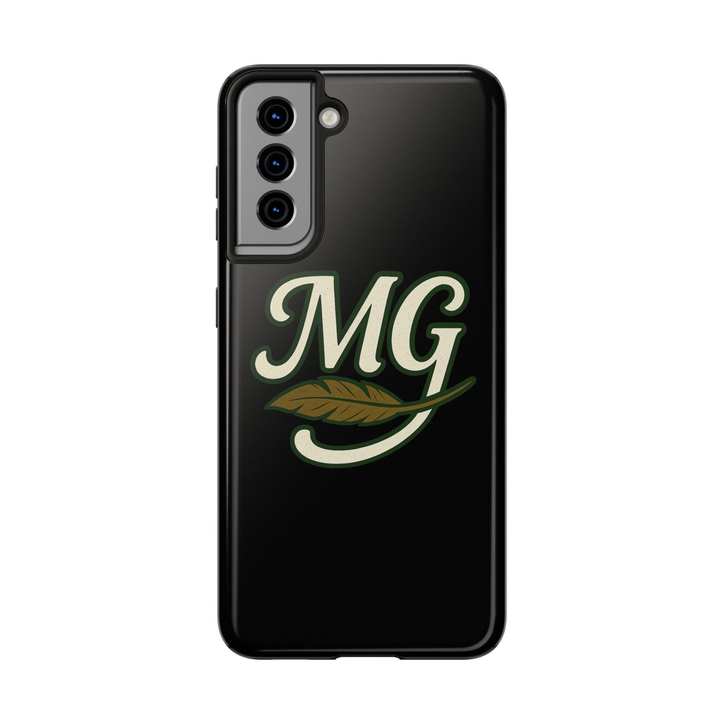 MG Leaf Light Logo Tough Phone Case — Protective Retro Monogram Phone Case