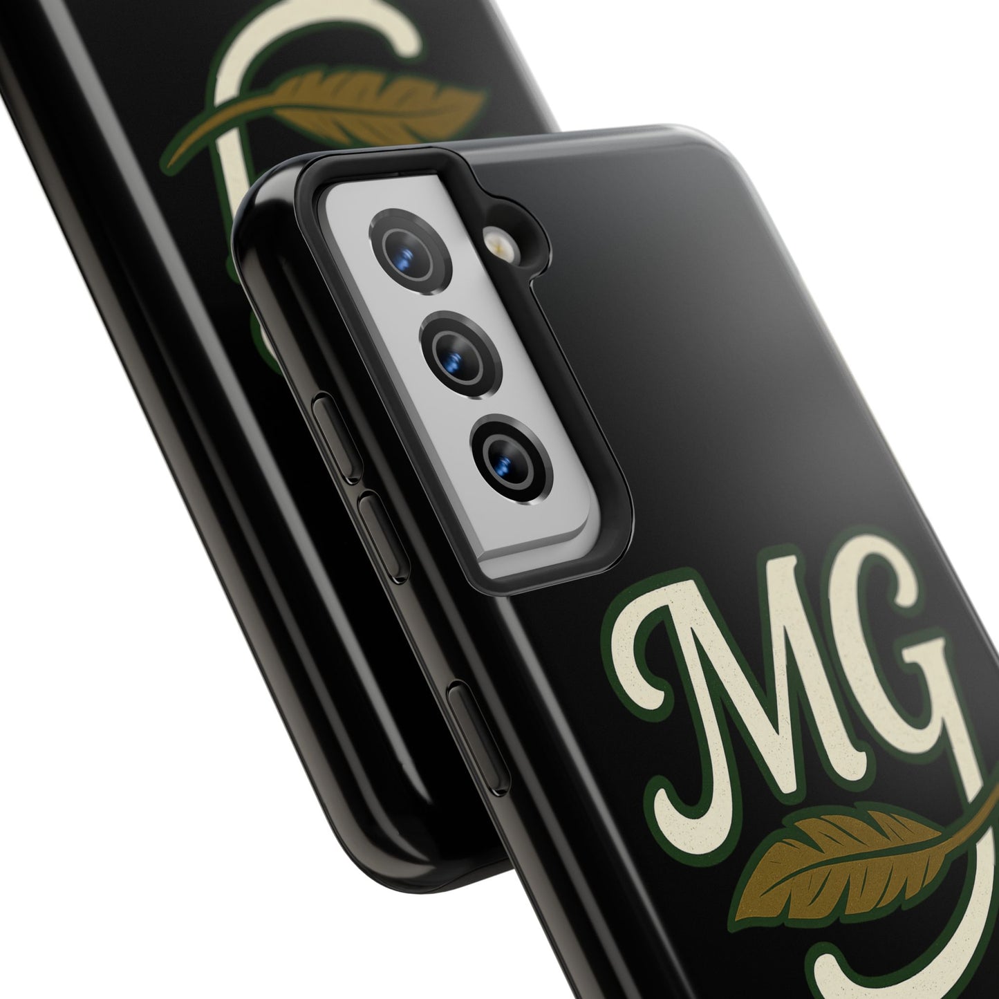 MG Leaf Light Logo Tough Phone Case — Protective Retro Monogram Phone Case