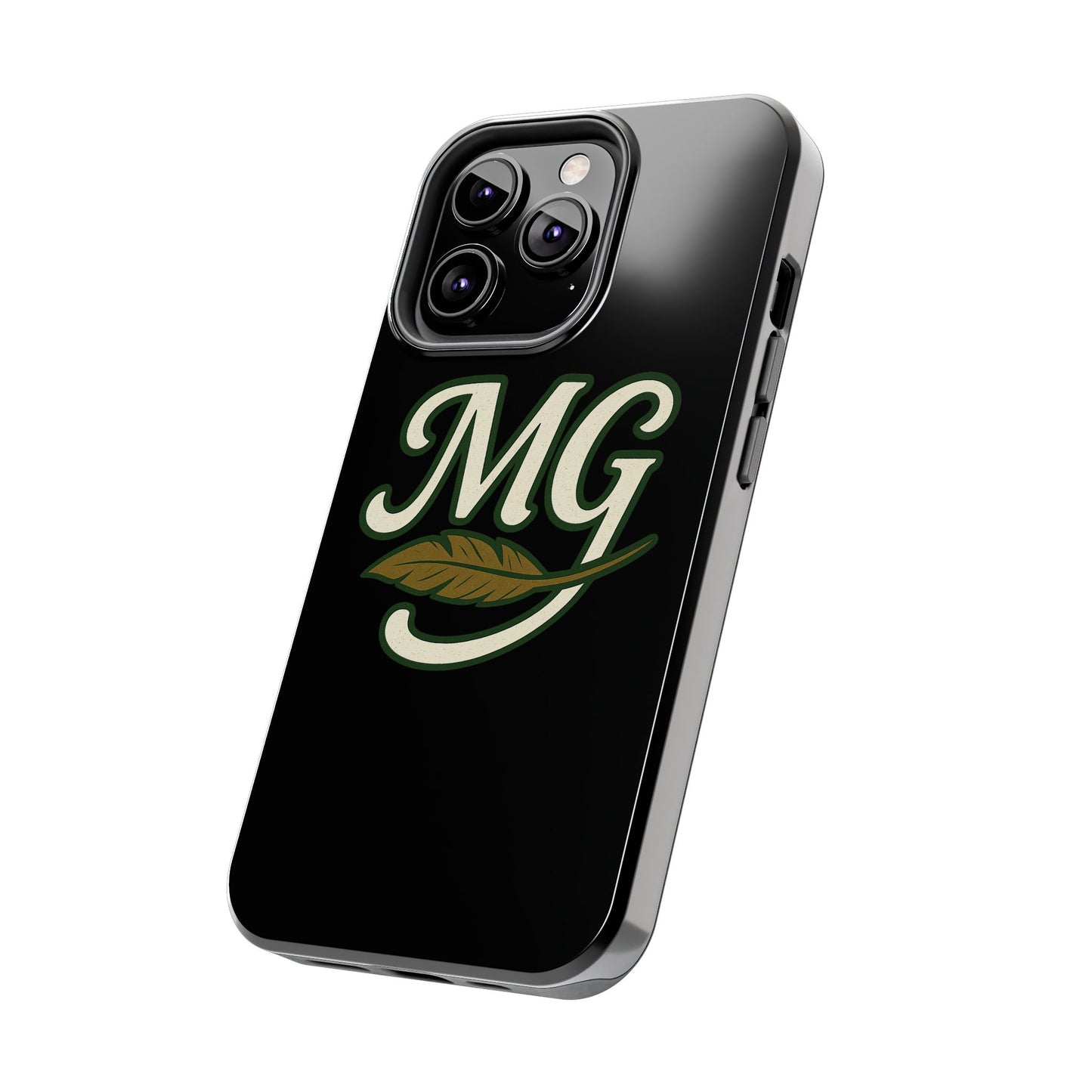 MG Leaf Light Logo Tough Phone Case — Protective Retro Monogram Phone Case