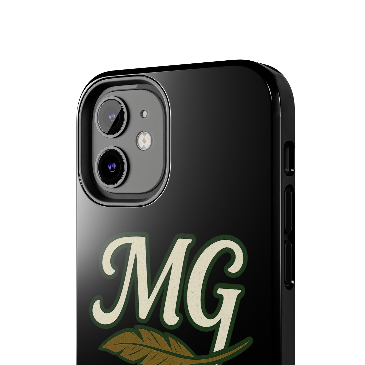 MG Leaf Light Logo Tough Phone Case — Protective Retro Monogram Phone Case