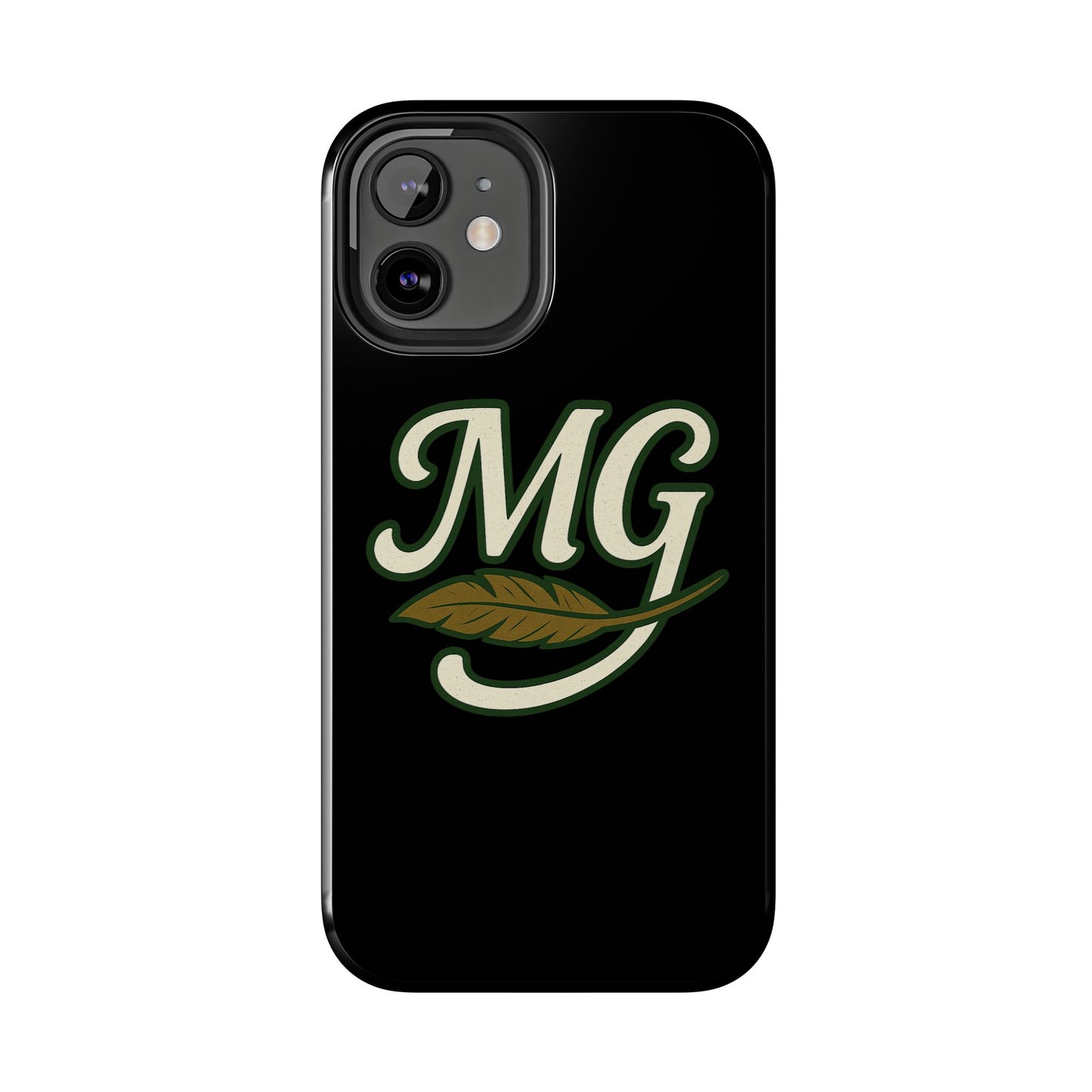 MG Leaf Light Logo Tough Phone Case — Protective Retro Monogram Phone Case