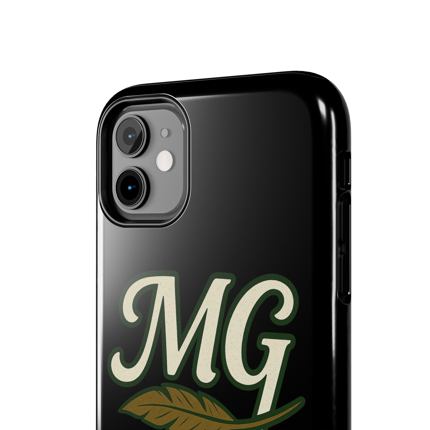 MG Leaf Light Logo Tough Phone Case — Protective Retro Monogram Phone Case