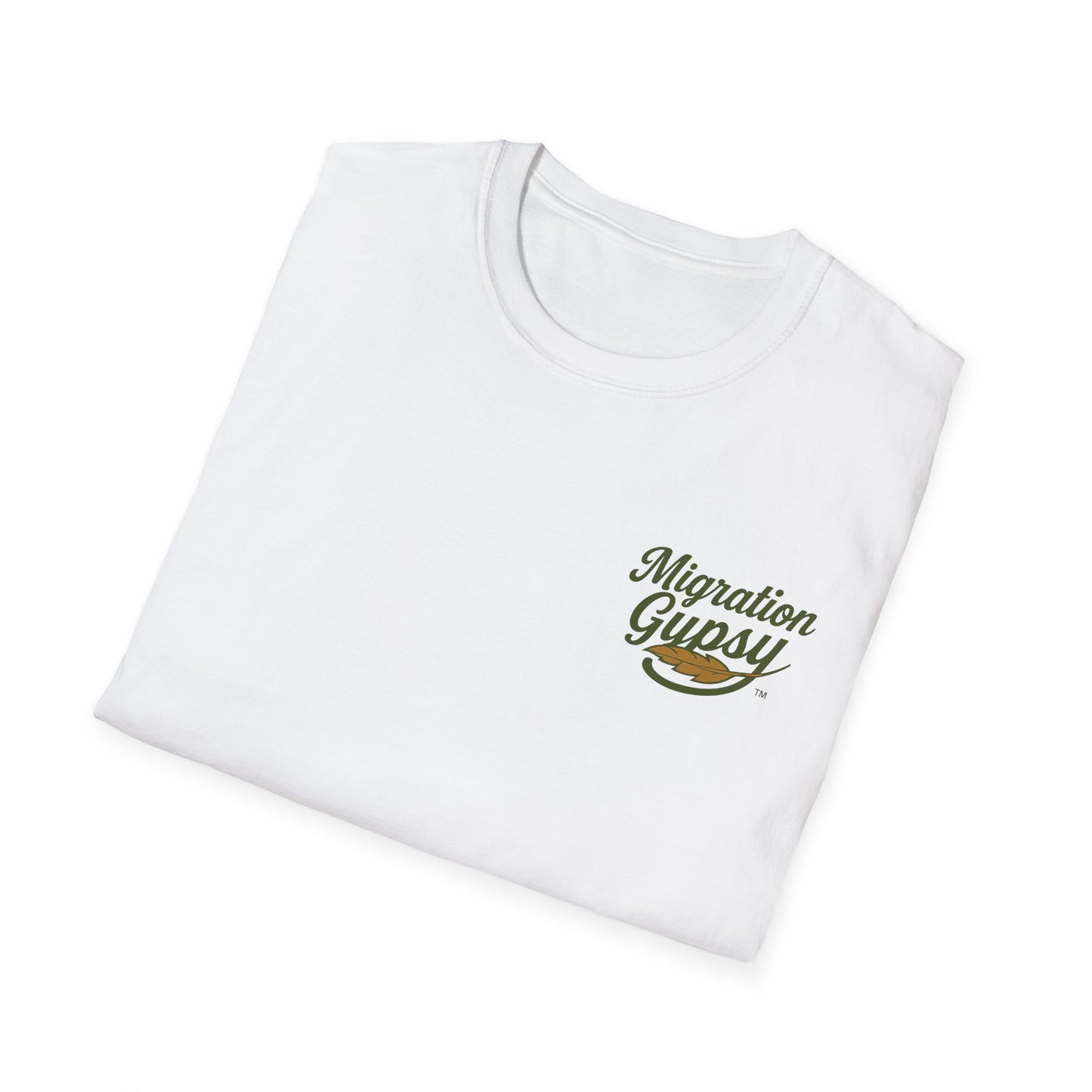 Backside MG Logo Tee with Feather Graphic