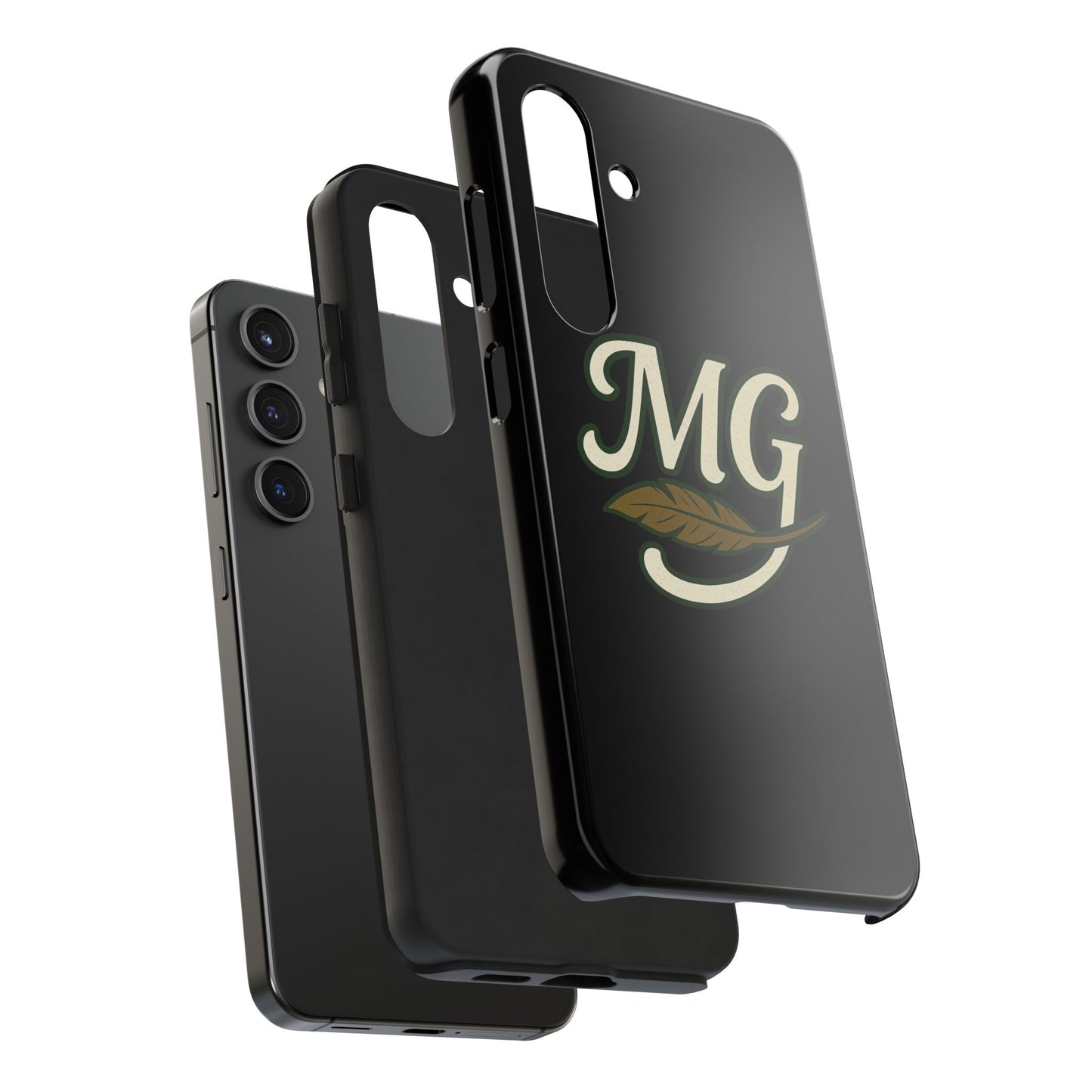 MG Leaf Light Logo Tough Phone Case — Protective Retro Monogram Phone Case
