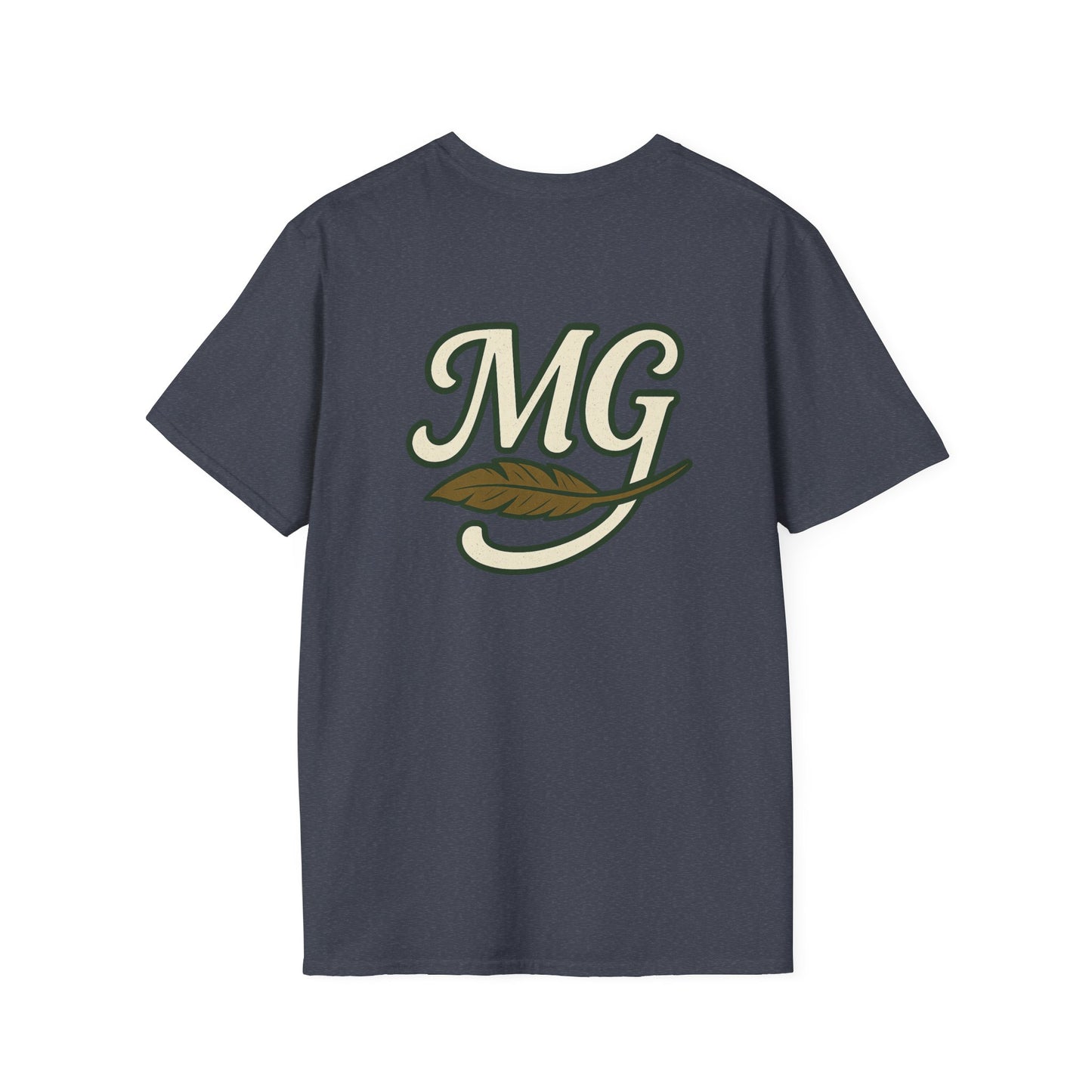 Backside MG Logo Tee with Feather Graphic