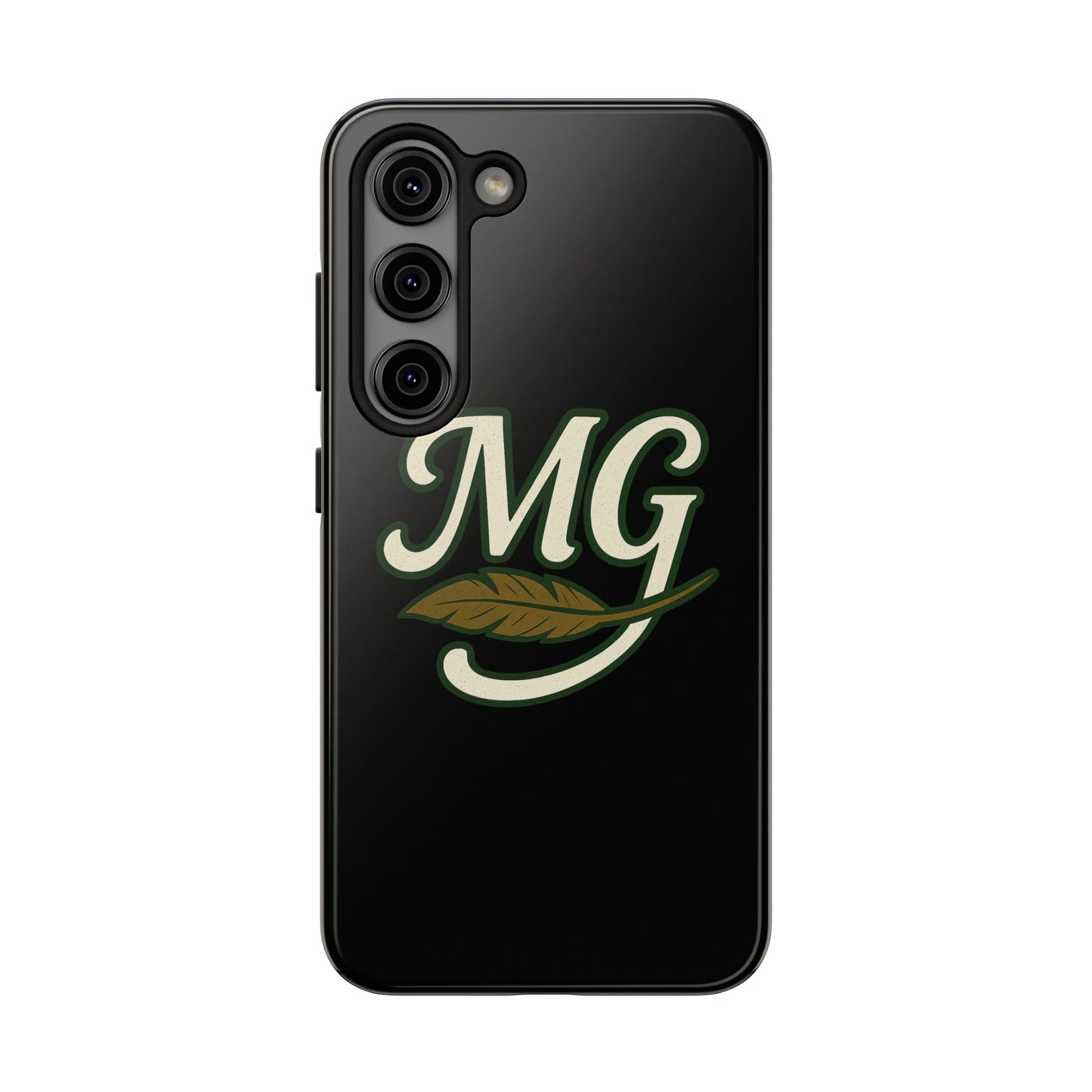 MG Leaf Light Logo Tough Phone Case — Protective Retro Monogram Phone Case