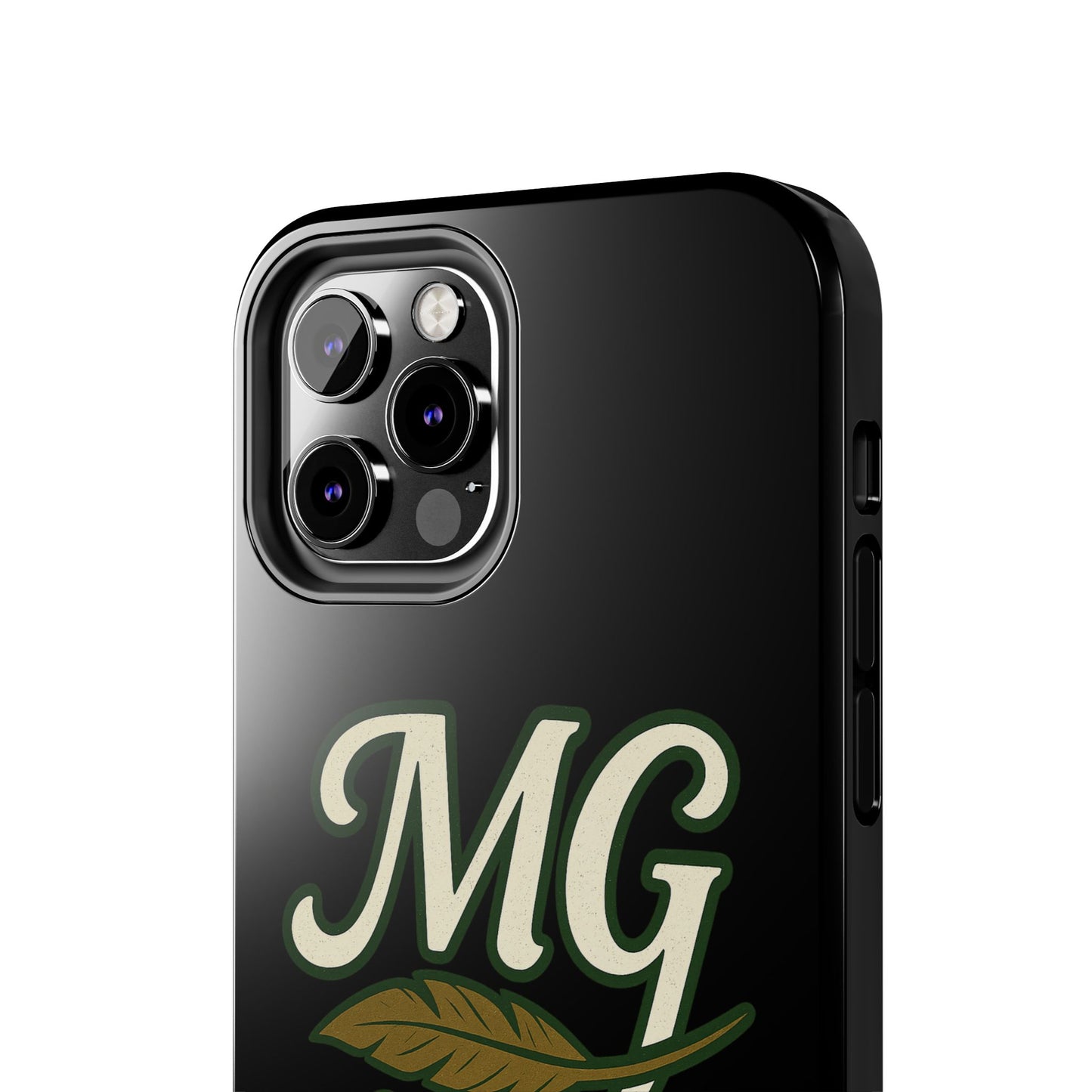 MG Leaf Light Logo Tough Phone Case — Protective Retro Monogram Phone Case