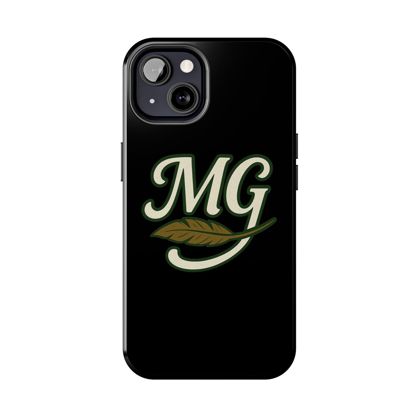 MG Leaf Light Logo Tough Phone Case — Protective Retro Monogram Phone Case