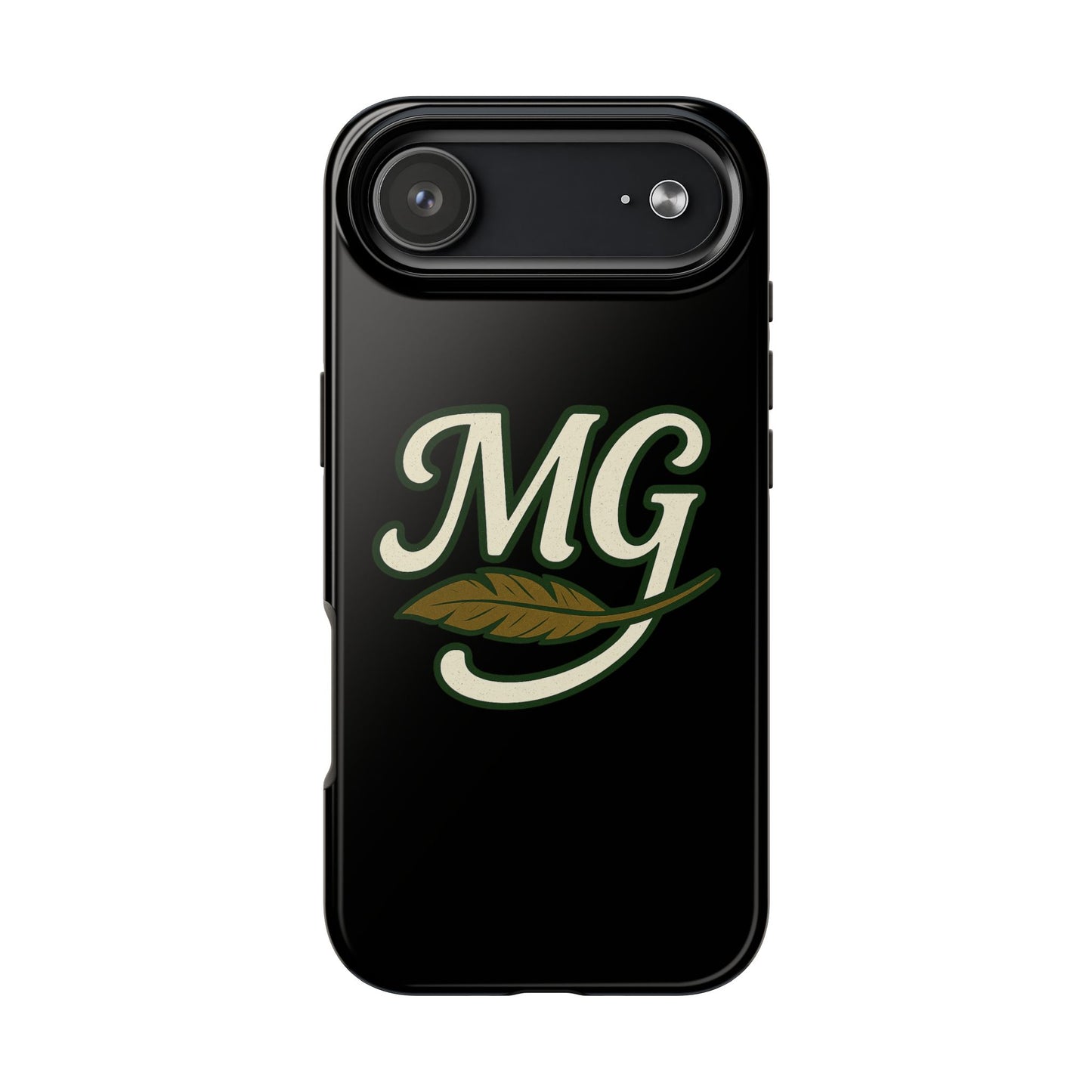 MG Leaf Light Logo Tough Phone Case — Protective Retro Monogram Phone Case