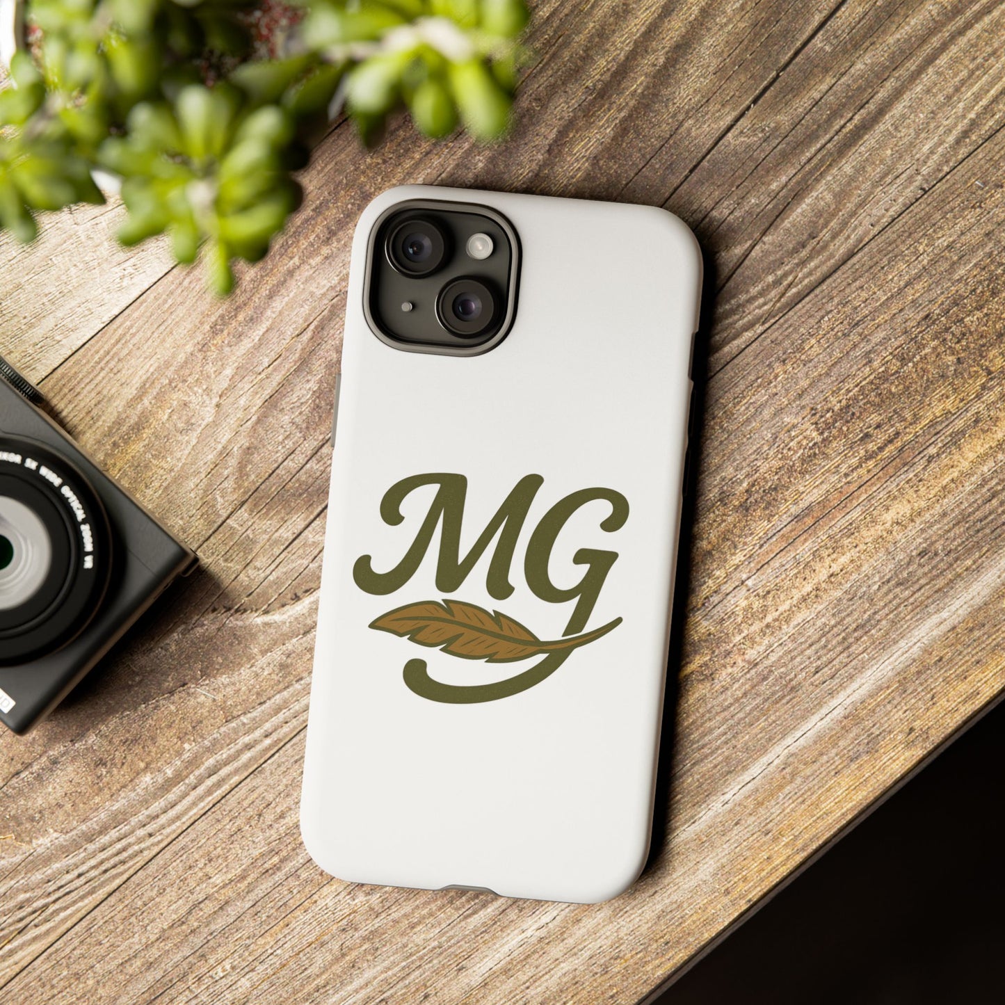 MG Leaf Tough Phone Case — Monogram Protective Phone Cover
