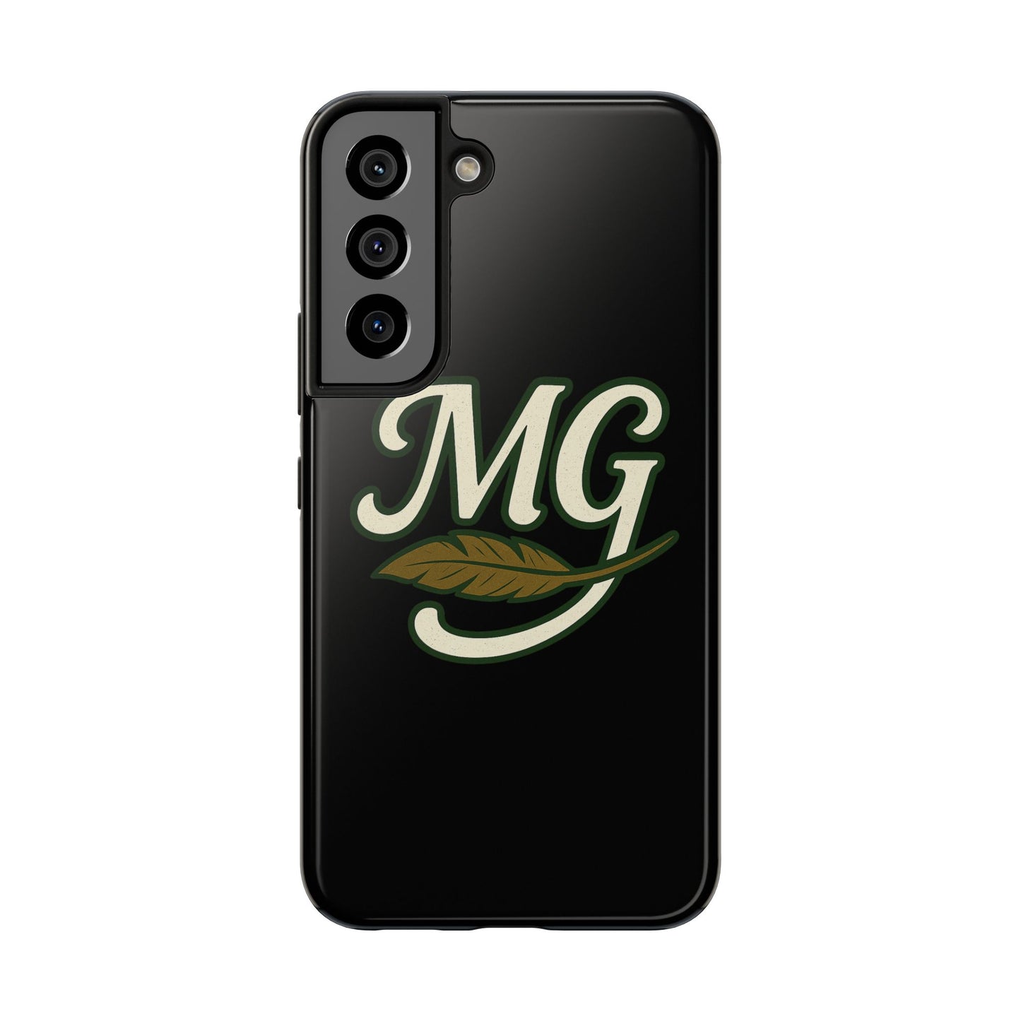 MG Leaf Light Logo Tough Phone Case — Protective Retro Monogram Phone Case