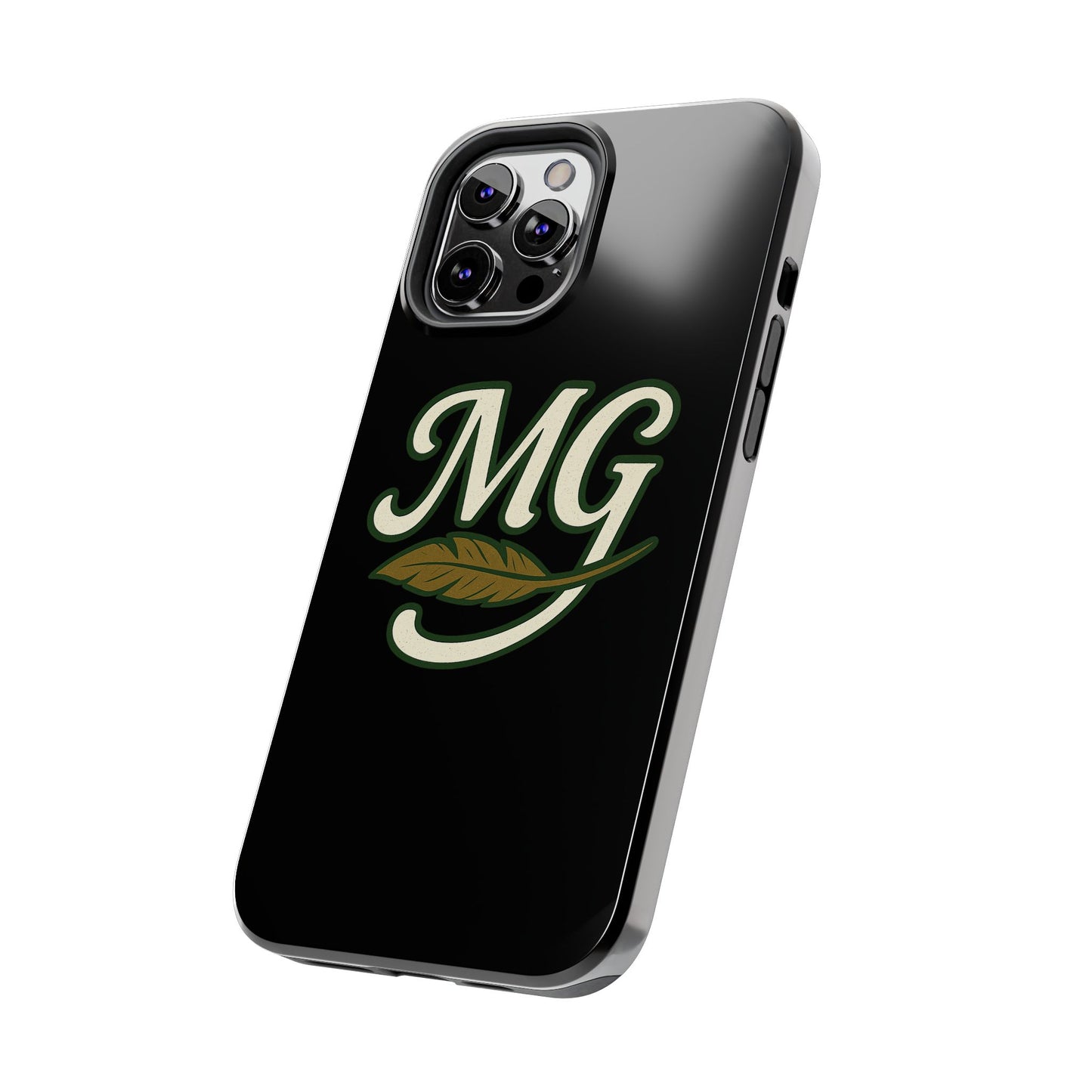 MG Leaf Light Logo Tough Phone Case — Protective Retro Monogram Phone Case