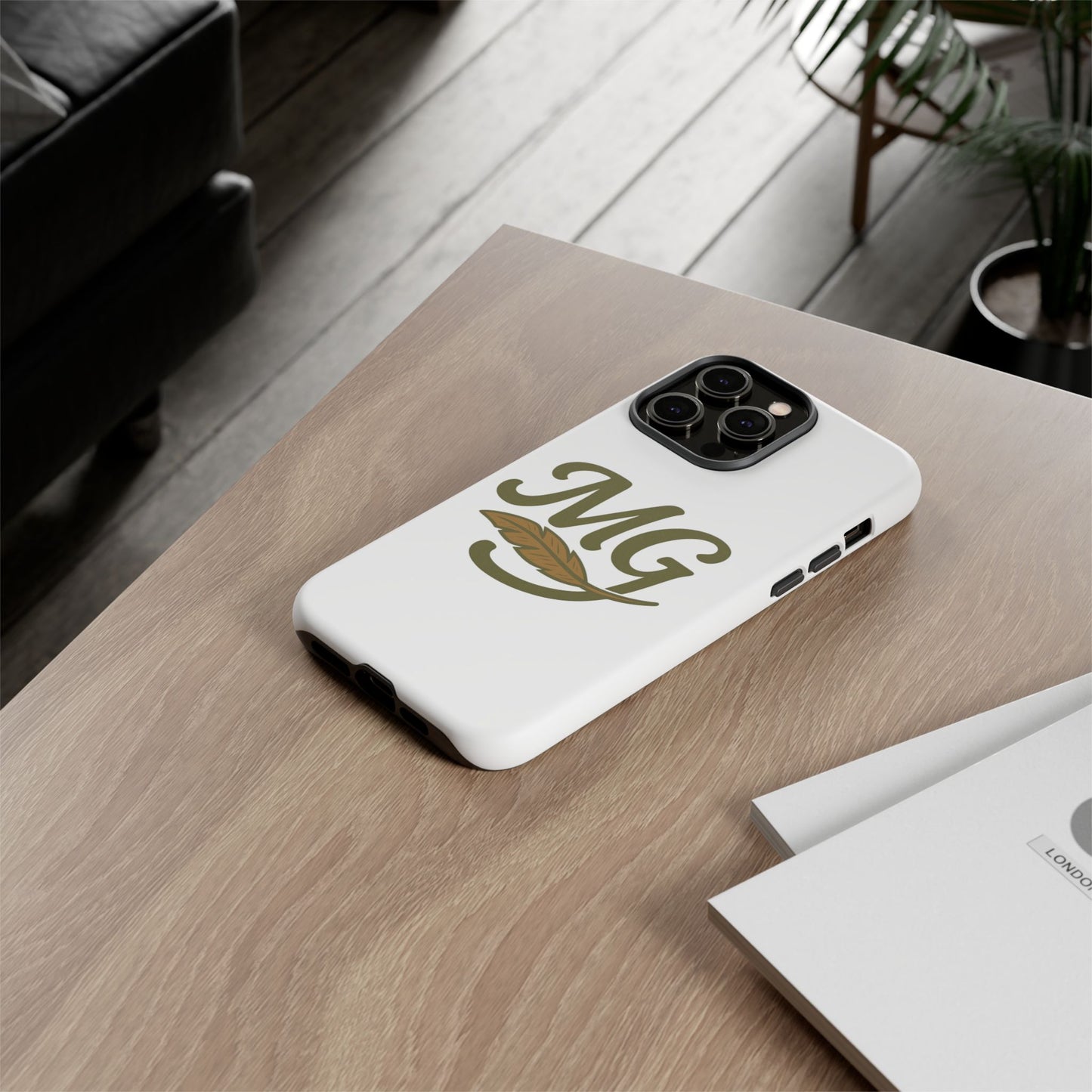 MG Leaf Tough Phone Case — Monogram Protective Phone Cover