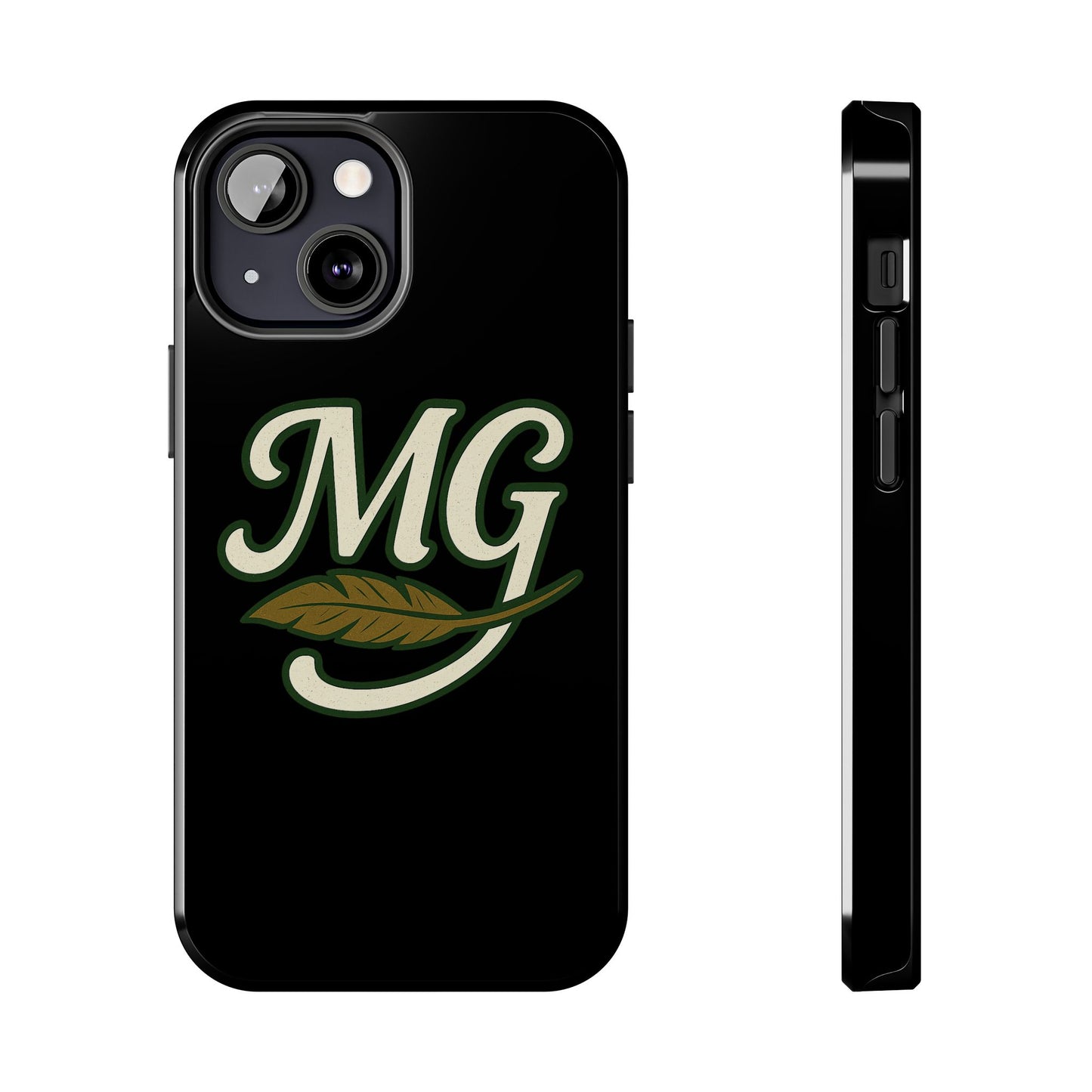 MG Leaf Light Logo Tough Phone Case — Protective Retro Monogram Phone Case