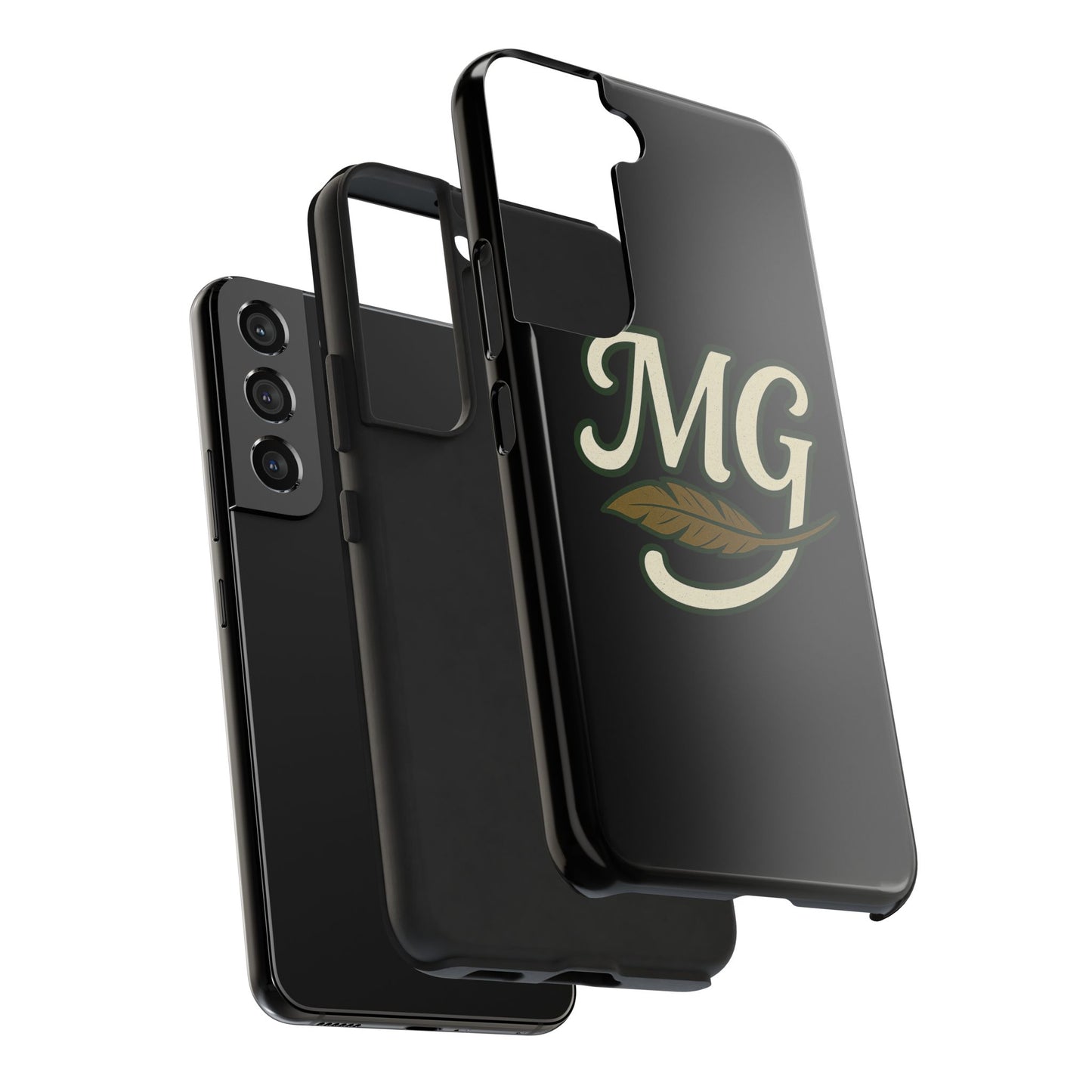MG Leaf Light Logo Tough Phone Case — Protective Retro Monogram Phone Case